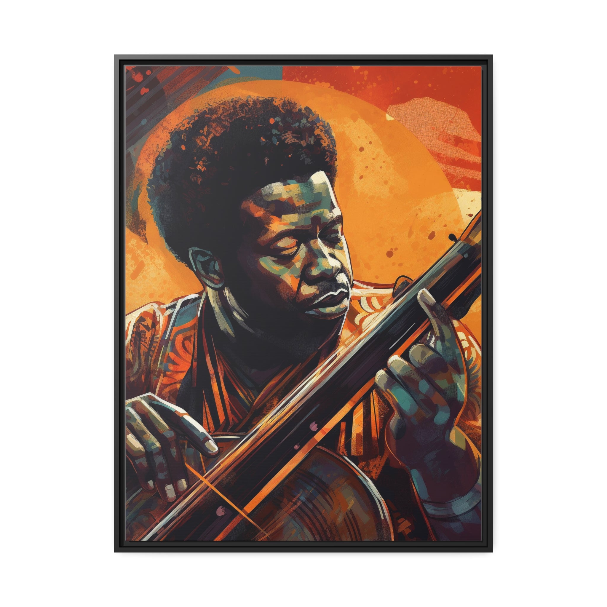 Musician I Matte Canvas, Black Frame