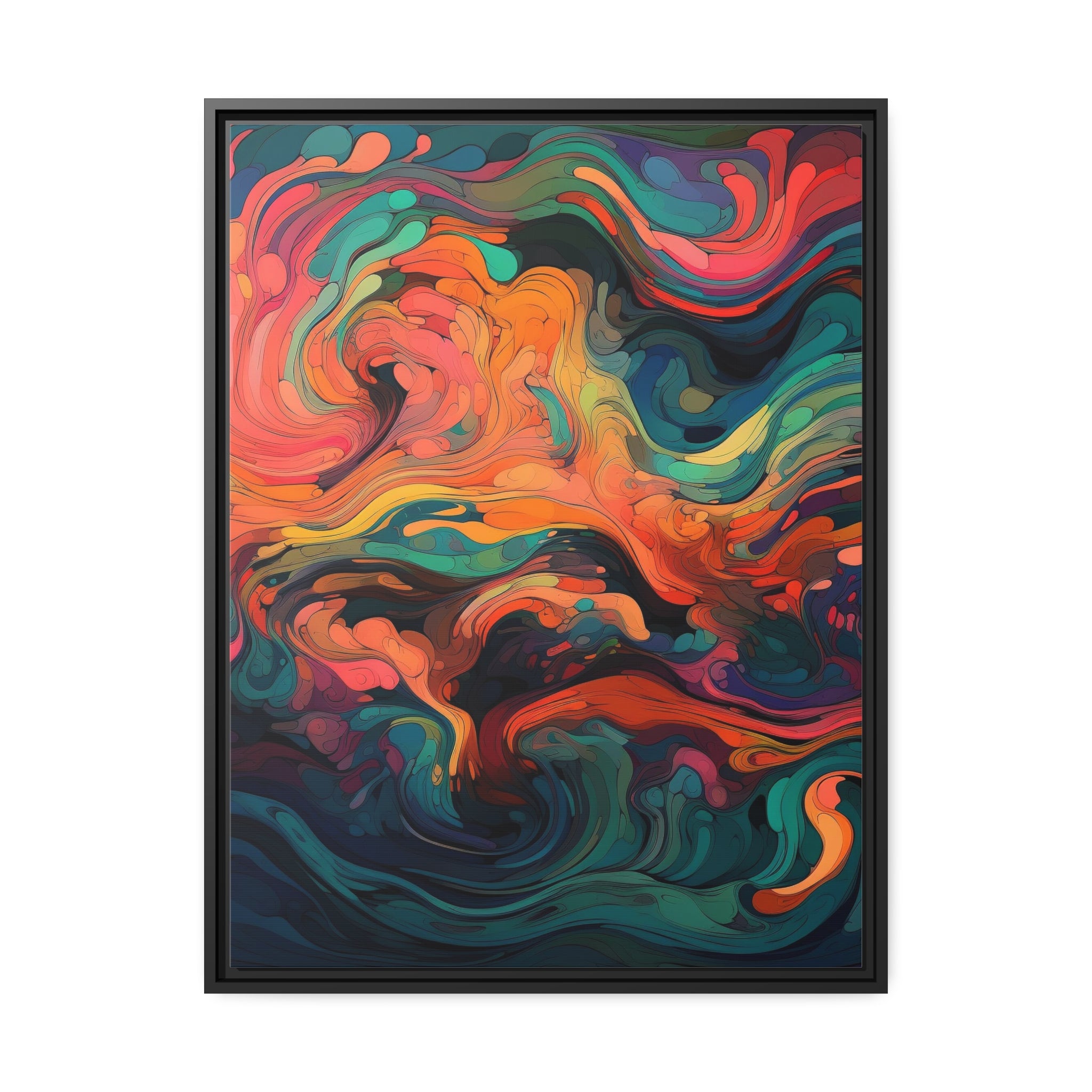 Modern Abstract II Matte Canvas, Black Frame