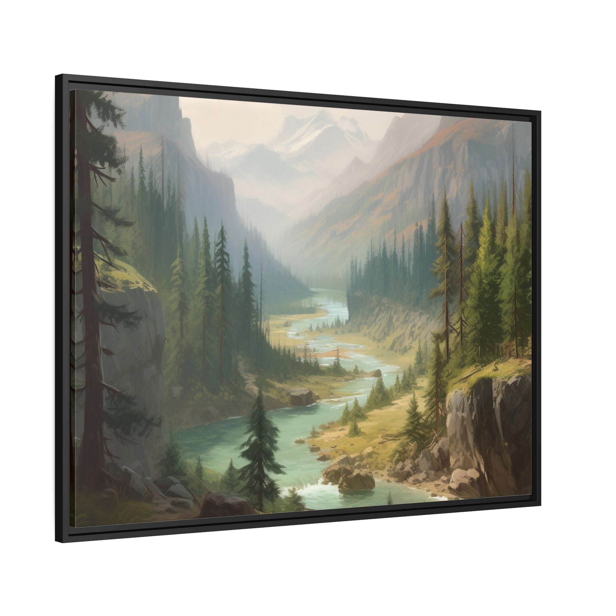 Forest I Matte Canvas, Black Frame