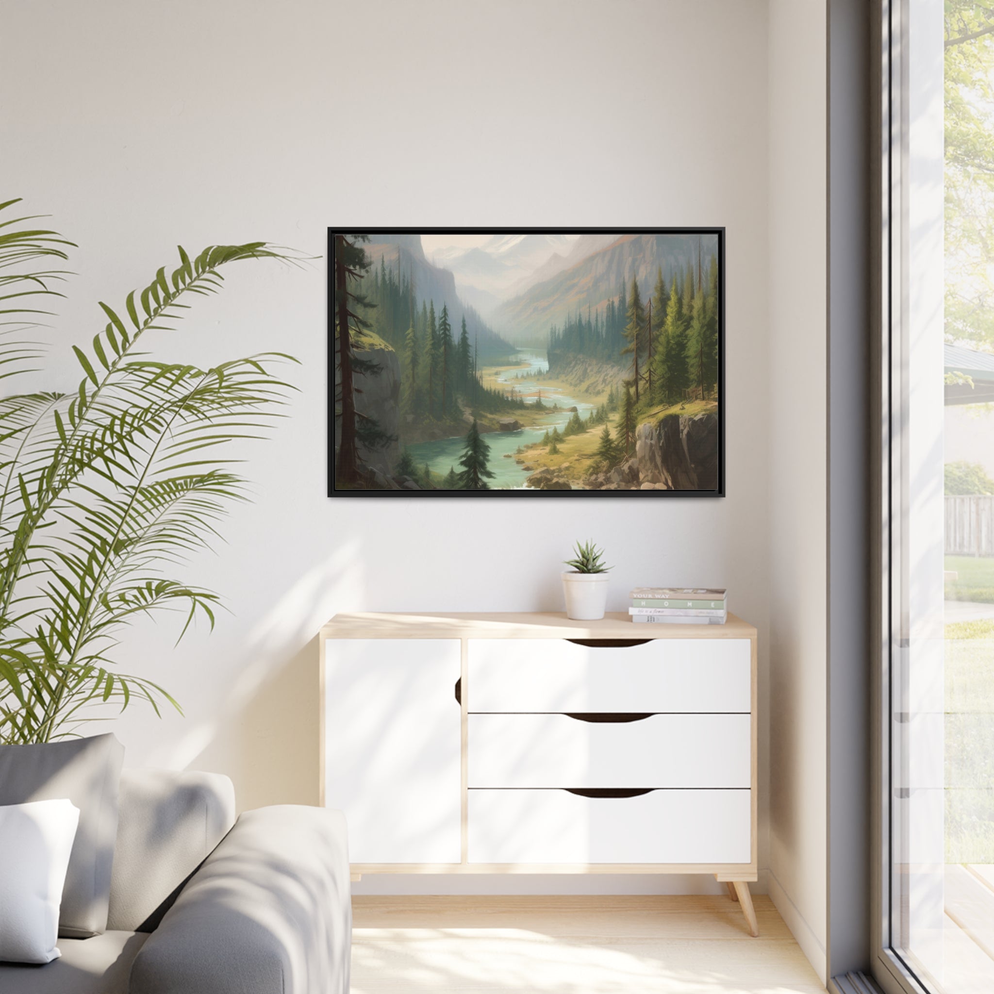 Forest I Matte Canvas, Black Frame