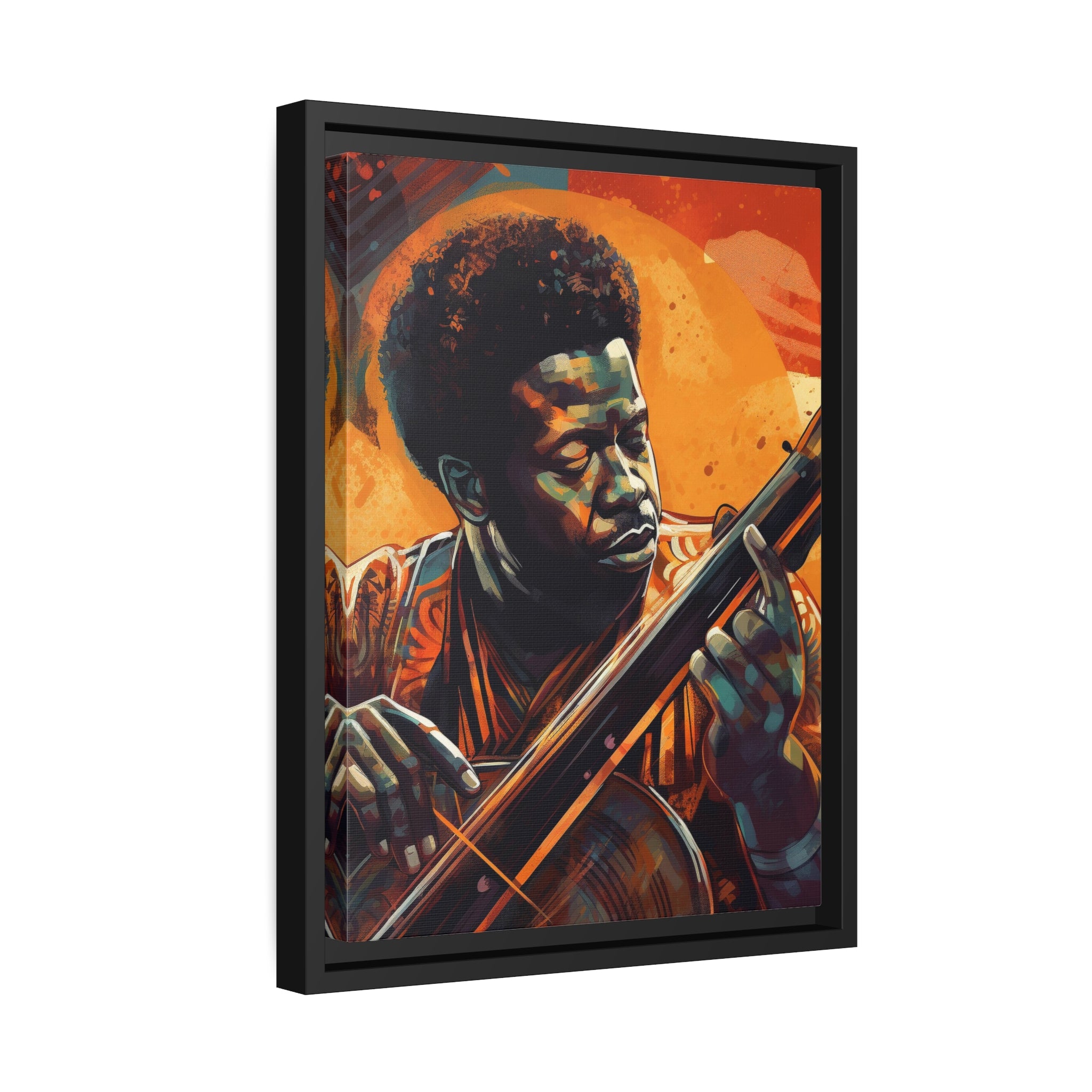 Musician I Matte Canvas, Black Frame