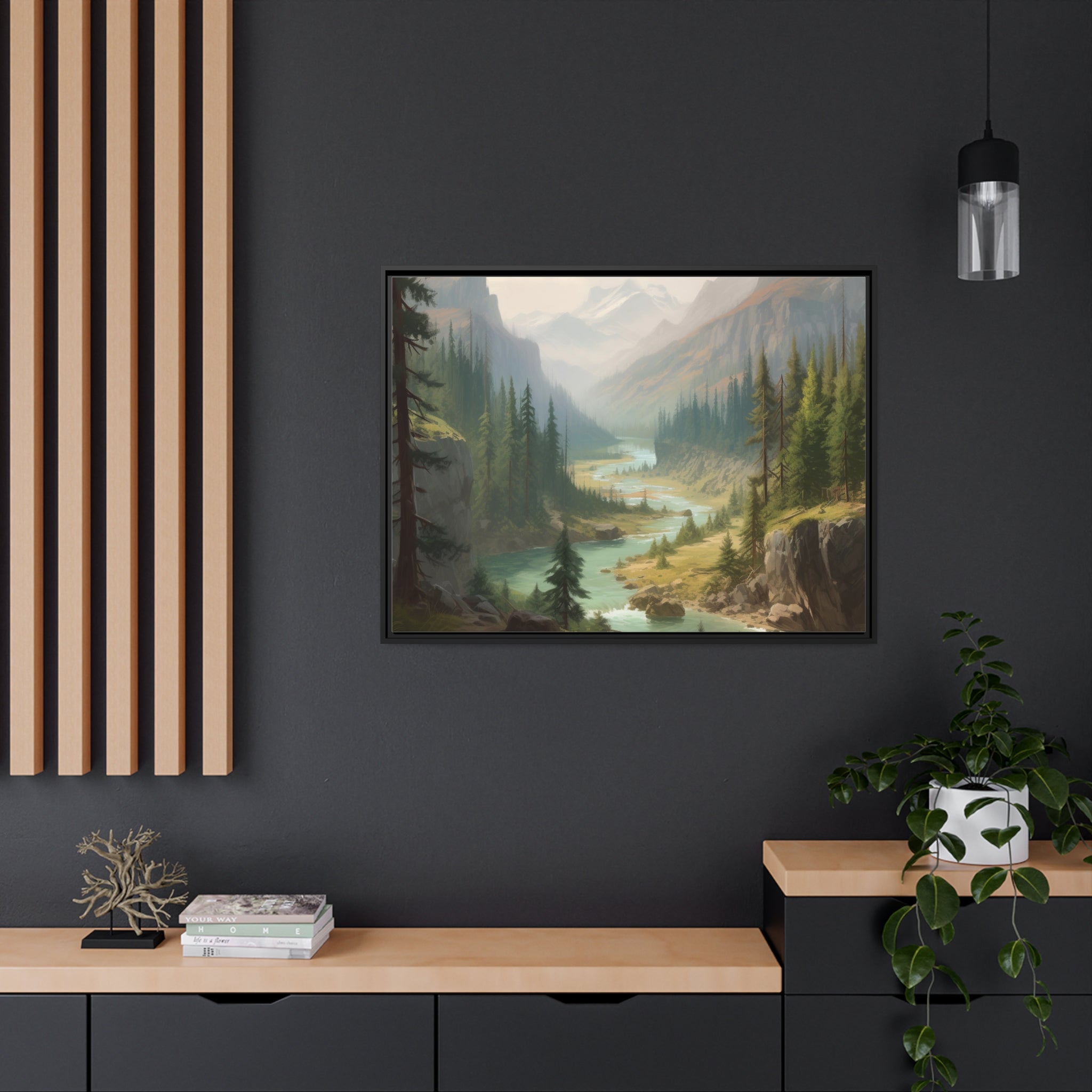 Forest I Matte Canvas, Black Frame