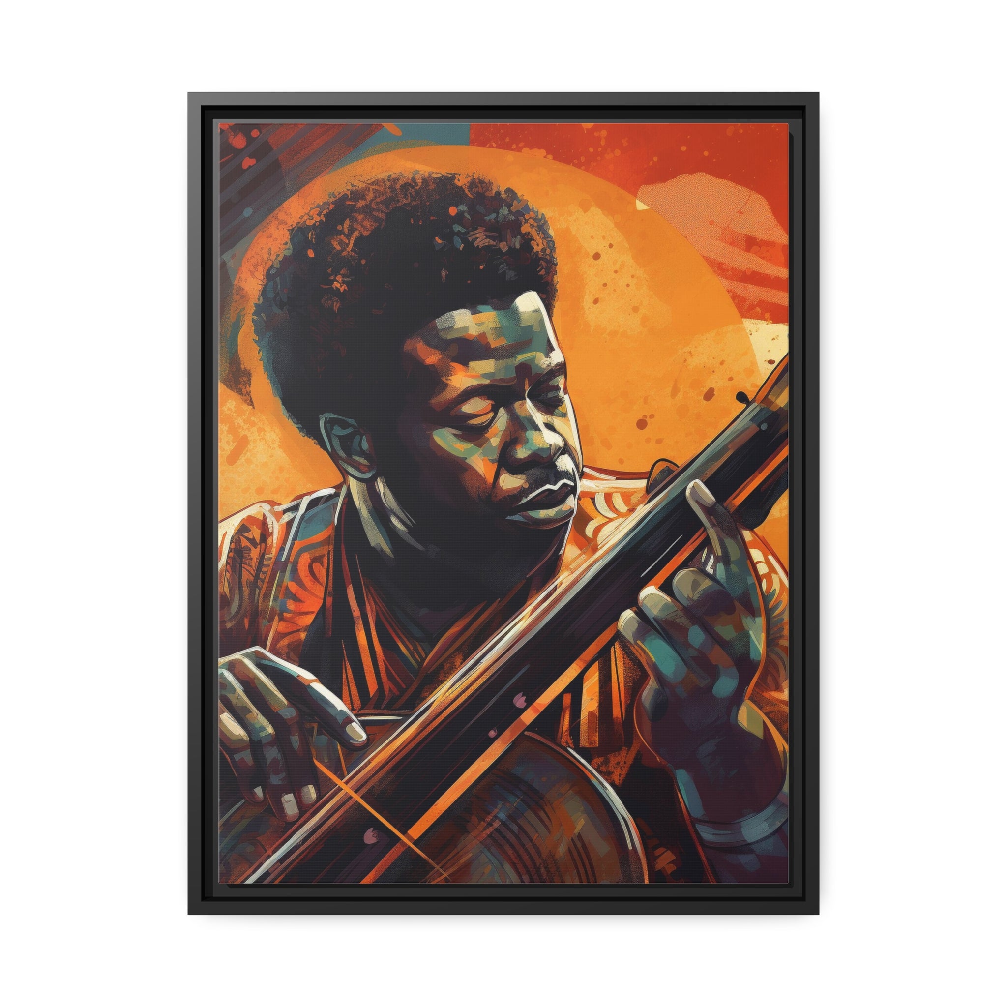 Musician I Matte Canvas, Black Frame