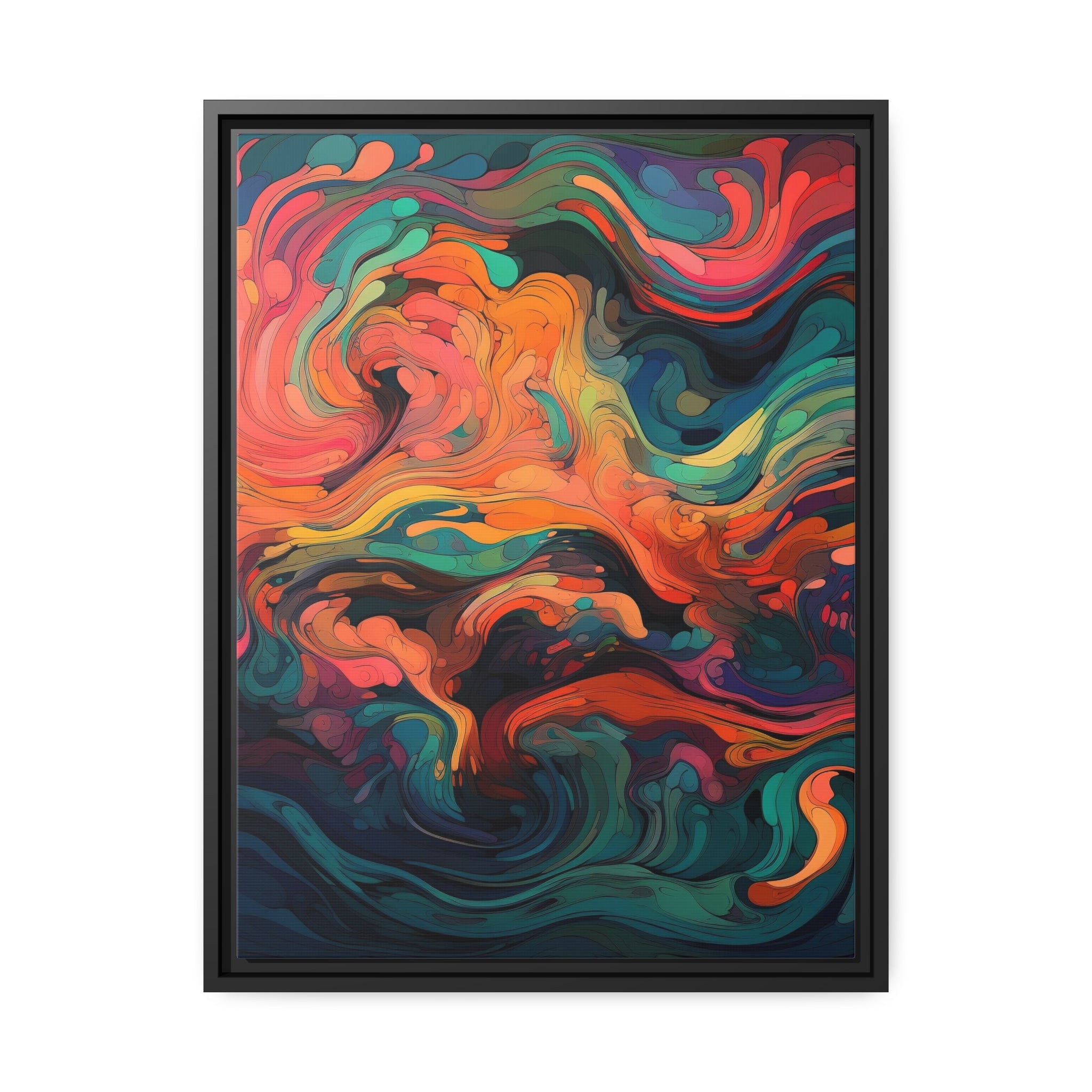 Modern Abstract II Matte Canvas, Black Frame