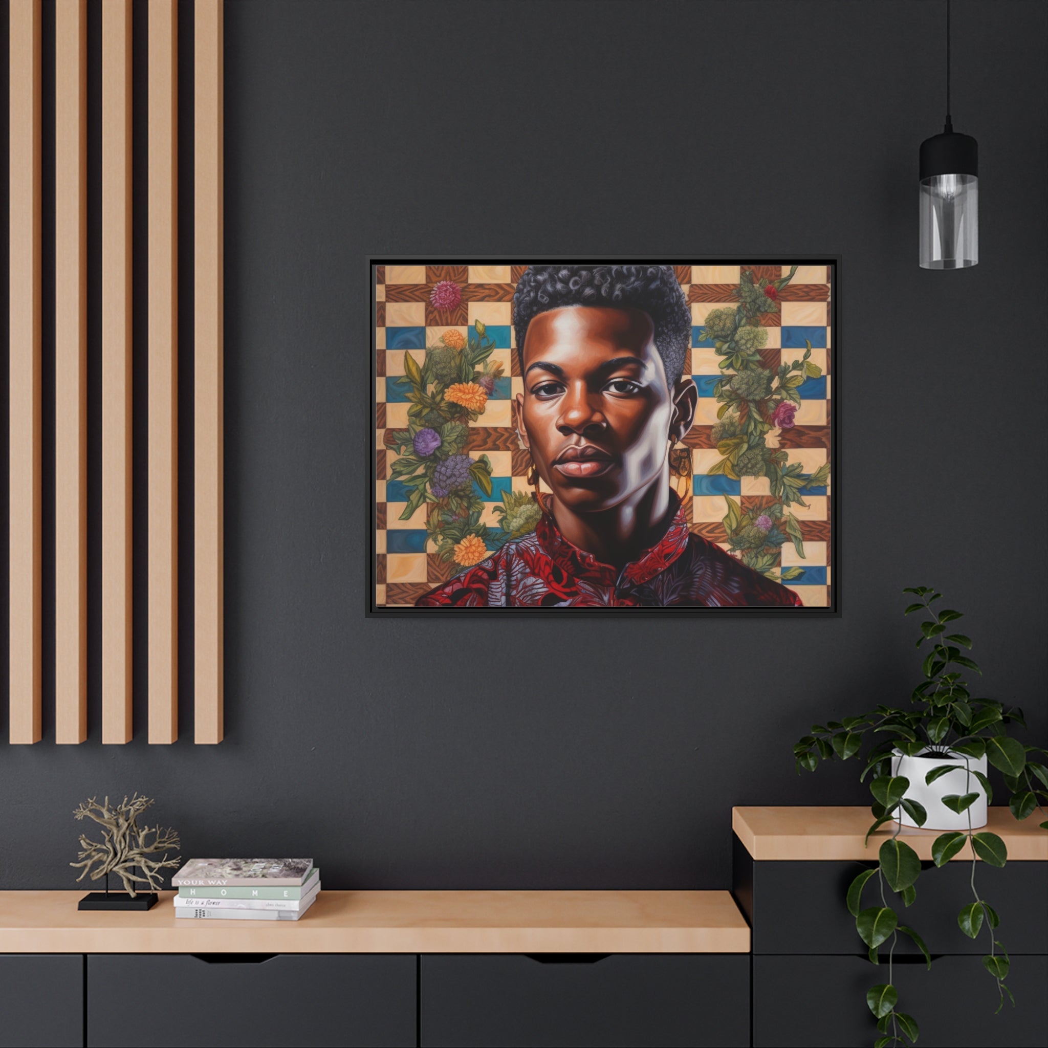 Black Boy Joy I Wall Art Matte Canvas, Black Frame