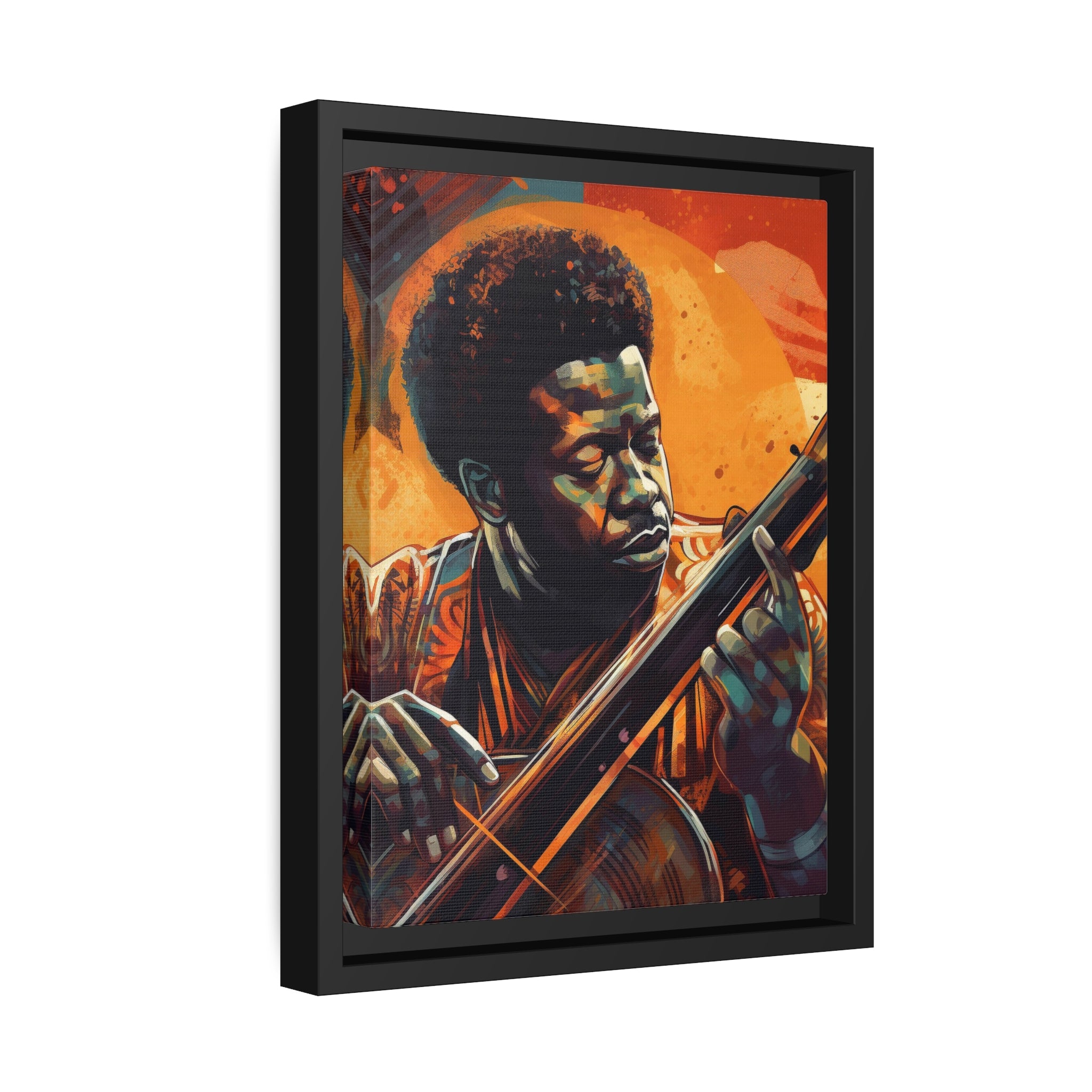 Musician I Matte Canvas, Black Frame