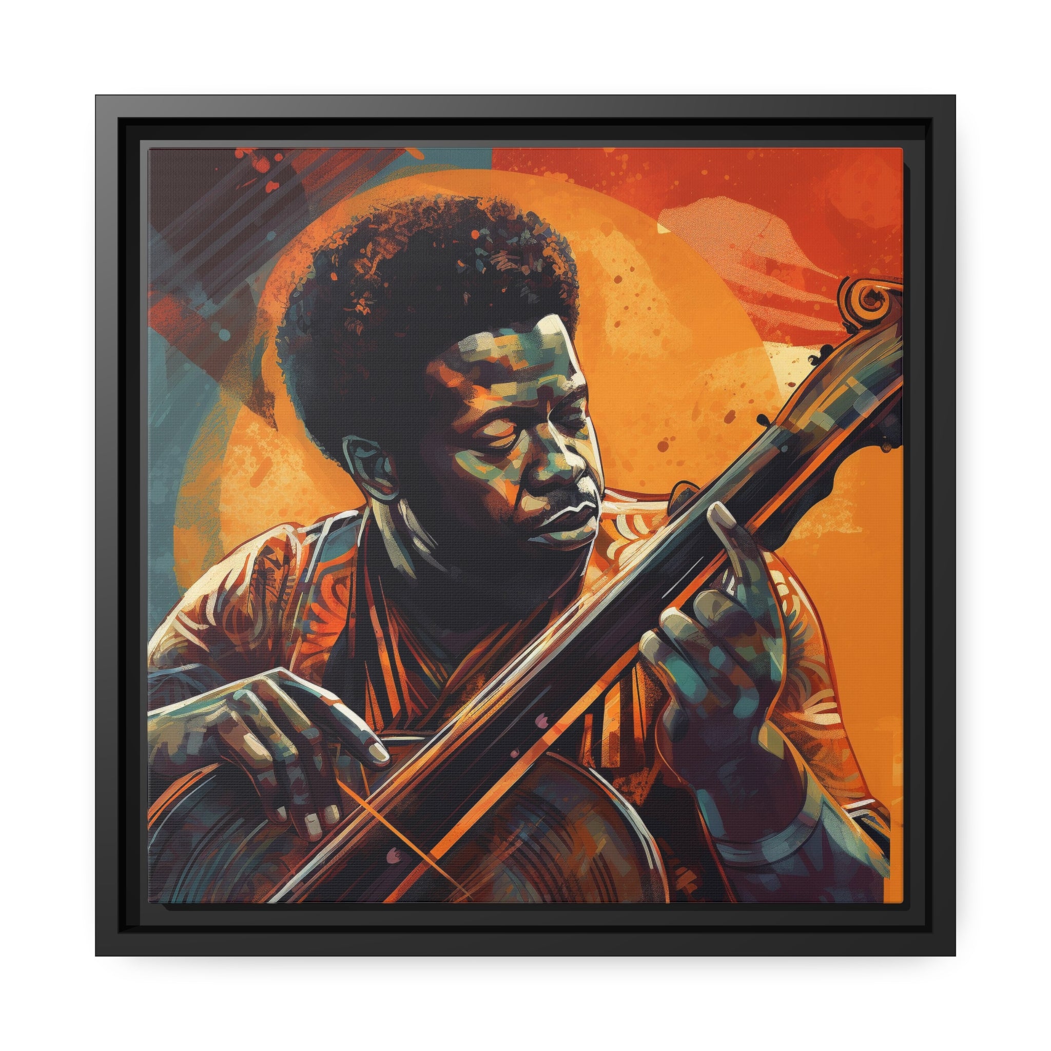 Musician I Matte Canvas, Black Frame