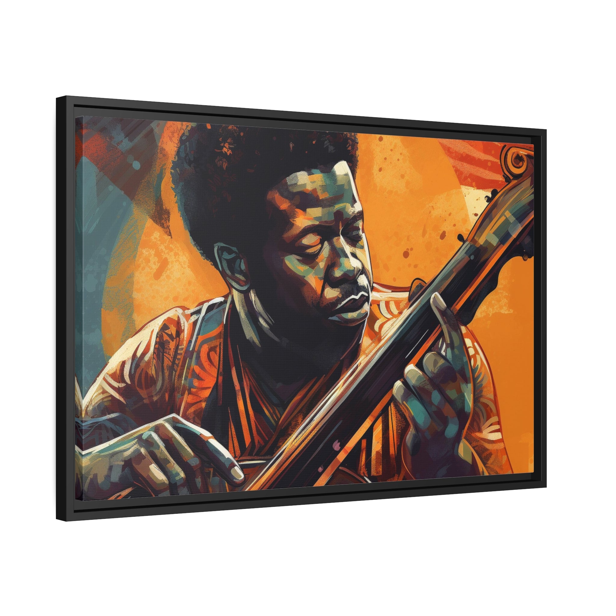 Musician I Matte Canvas, Black Frame