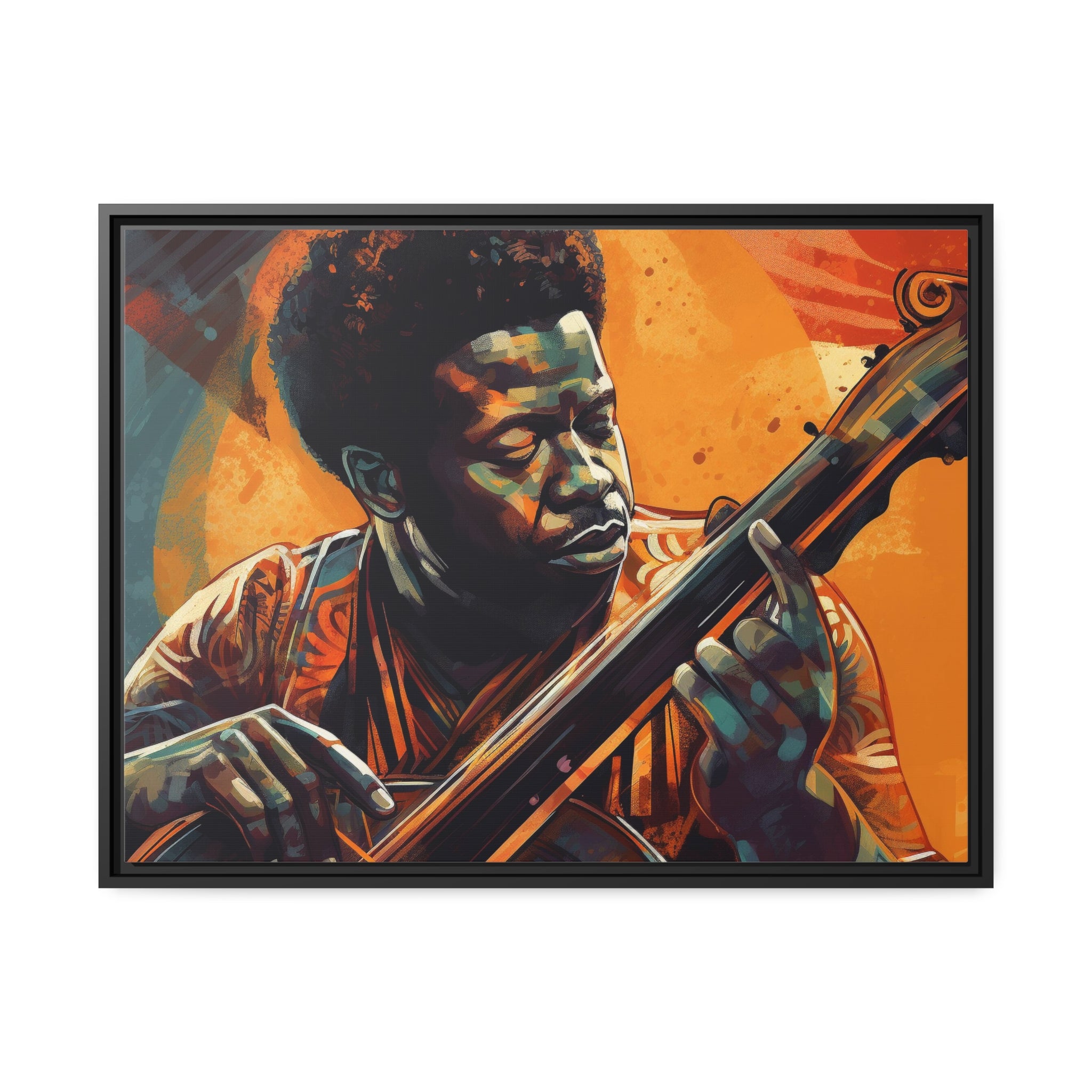 Musician I Matte Canvas, Black Frame