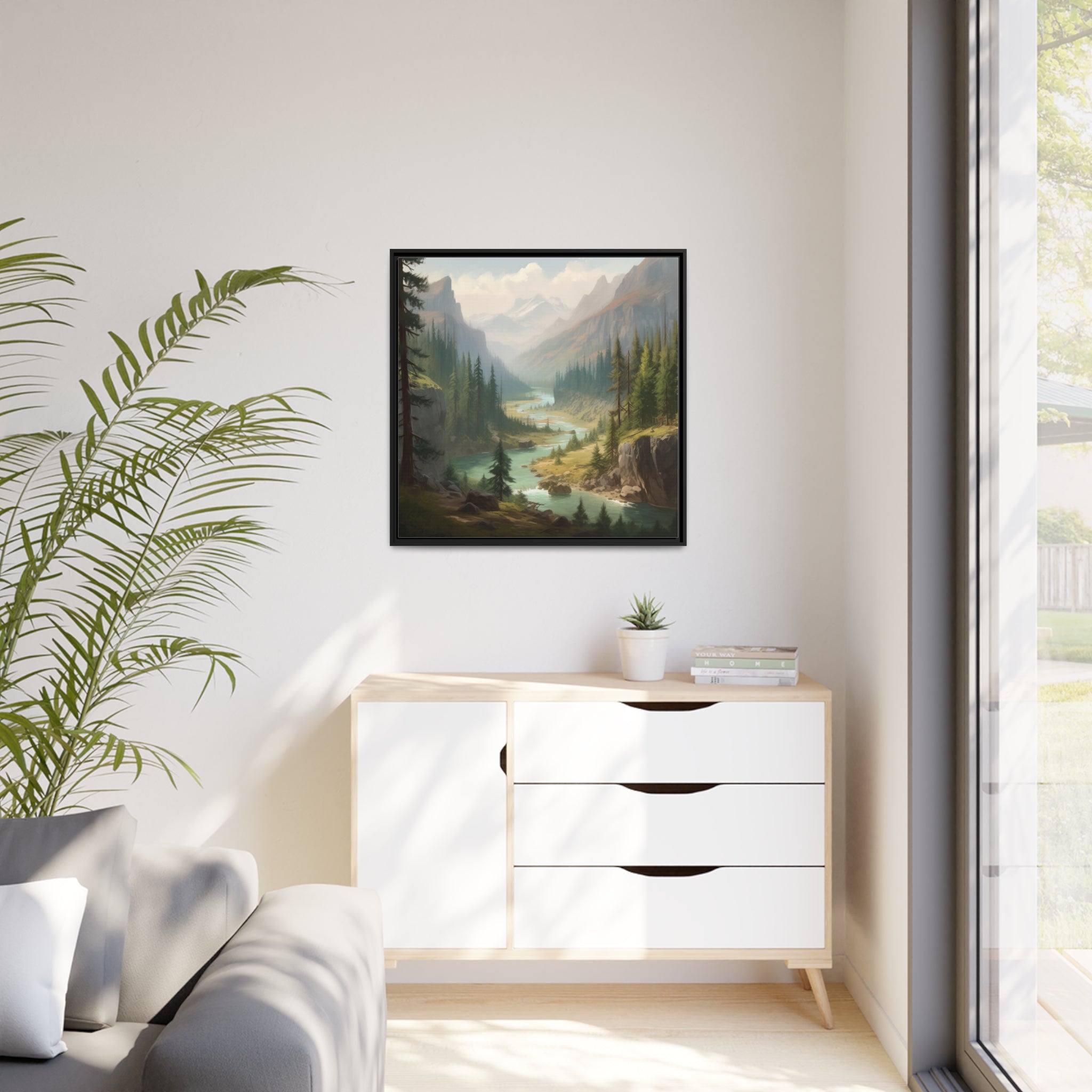 Forest I Matte Canvas, Black Frame