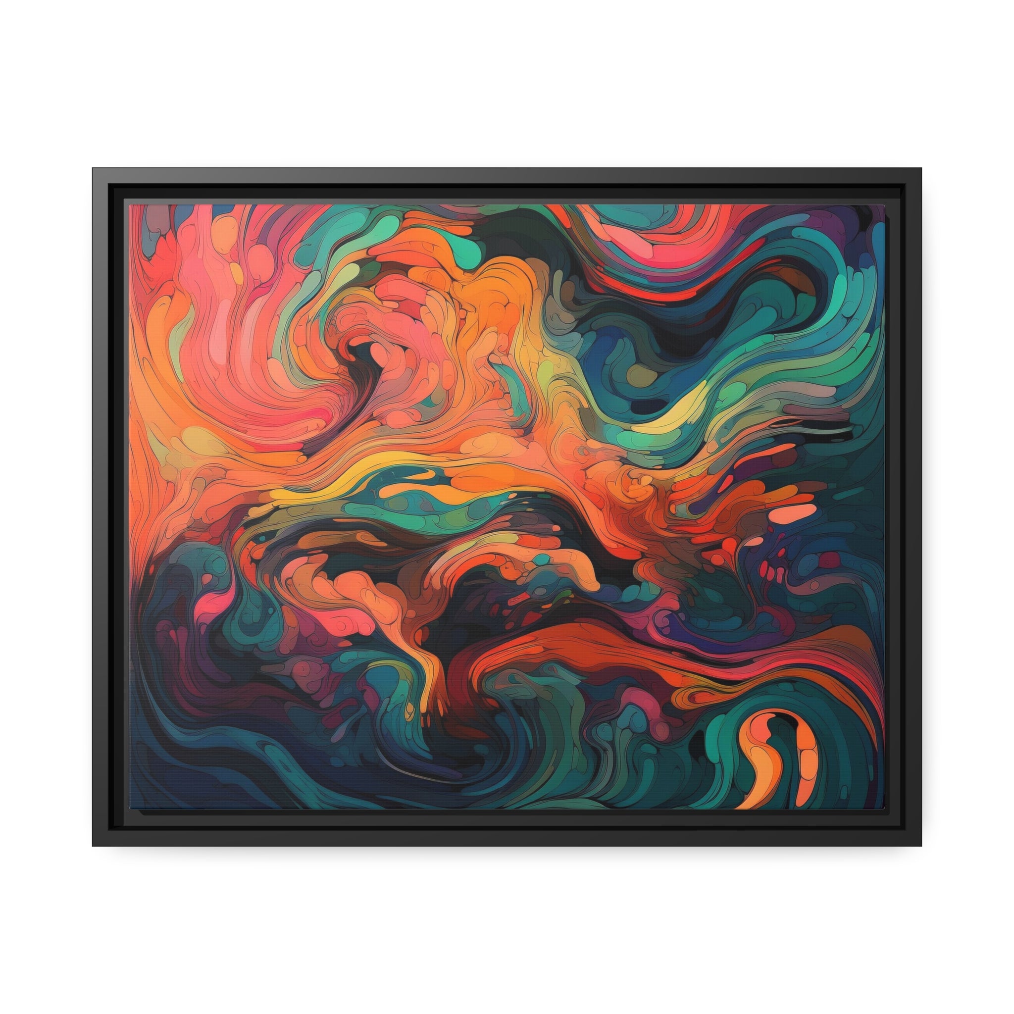 Modern Abstract II Matte Canvas, Black Frame