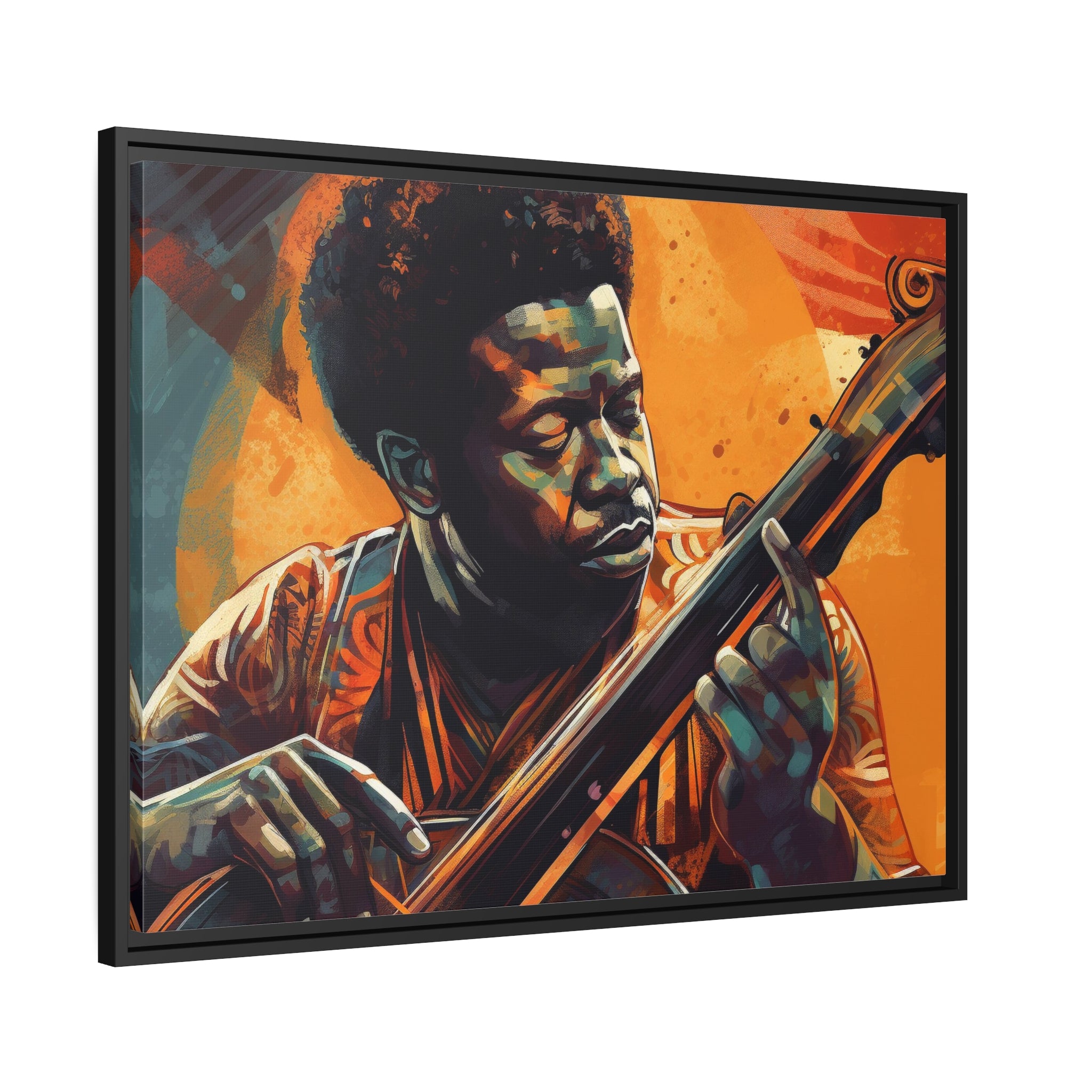 Musician I Matte Canvas, Black Frame