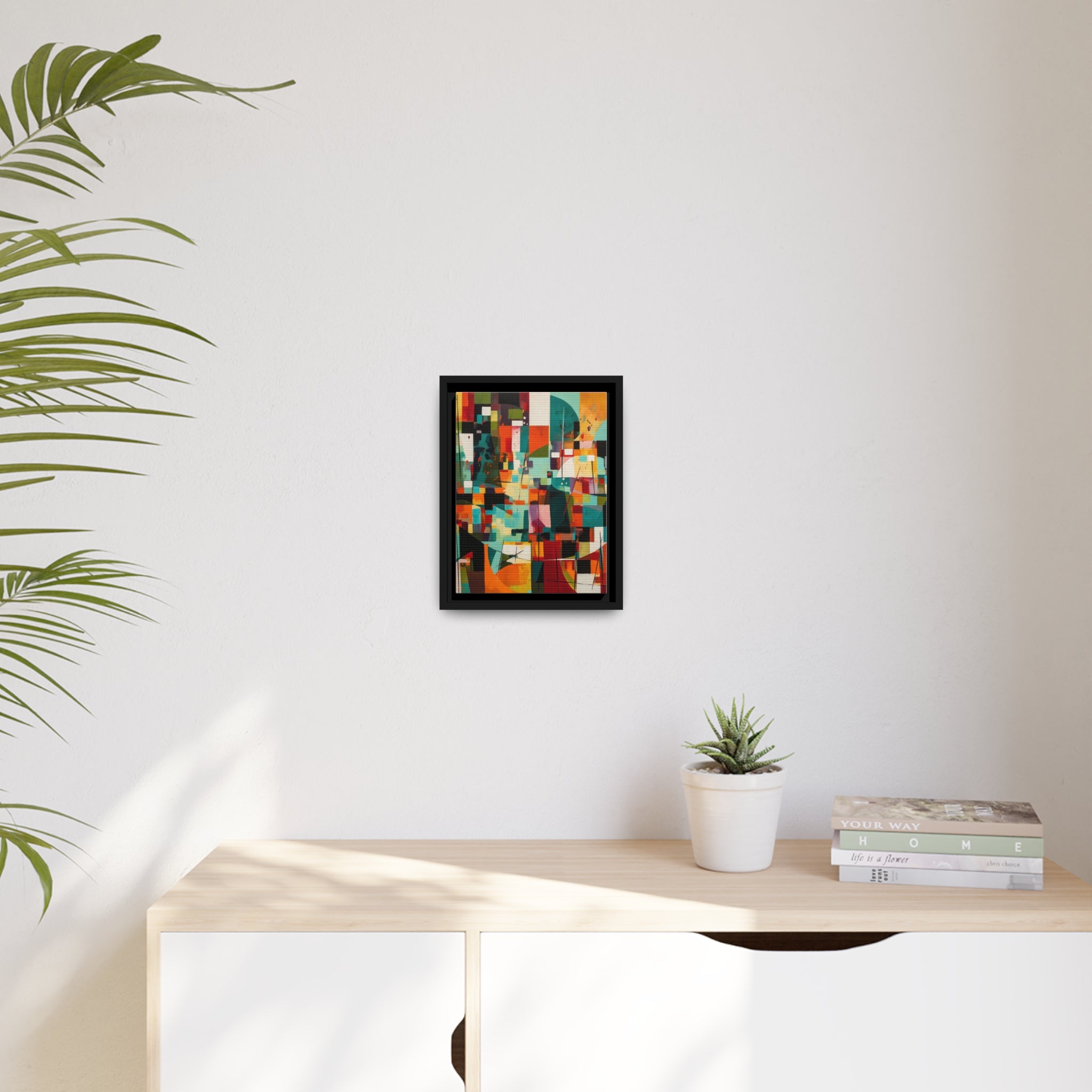 Modern I Matte Canvas, Black Frame