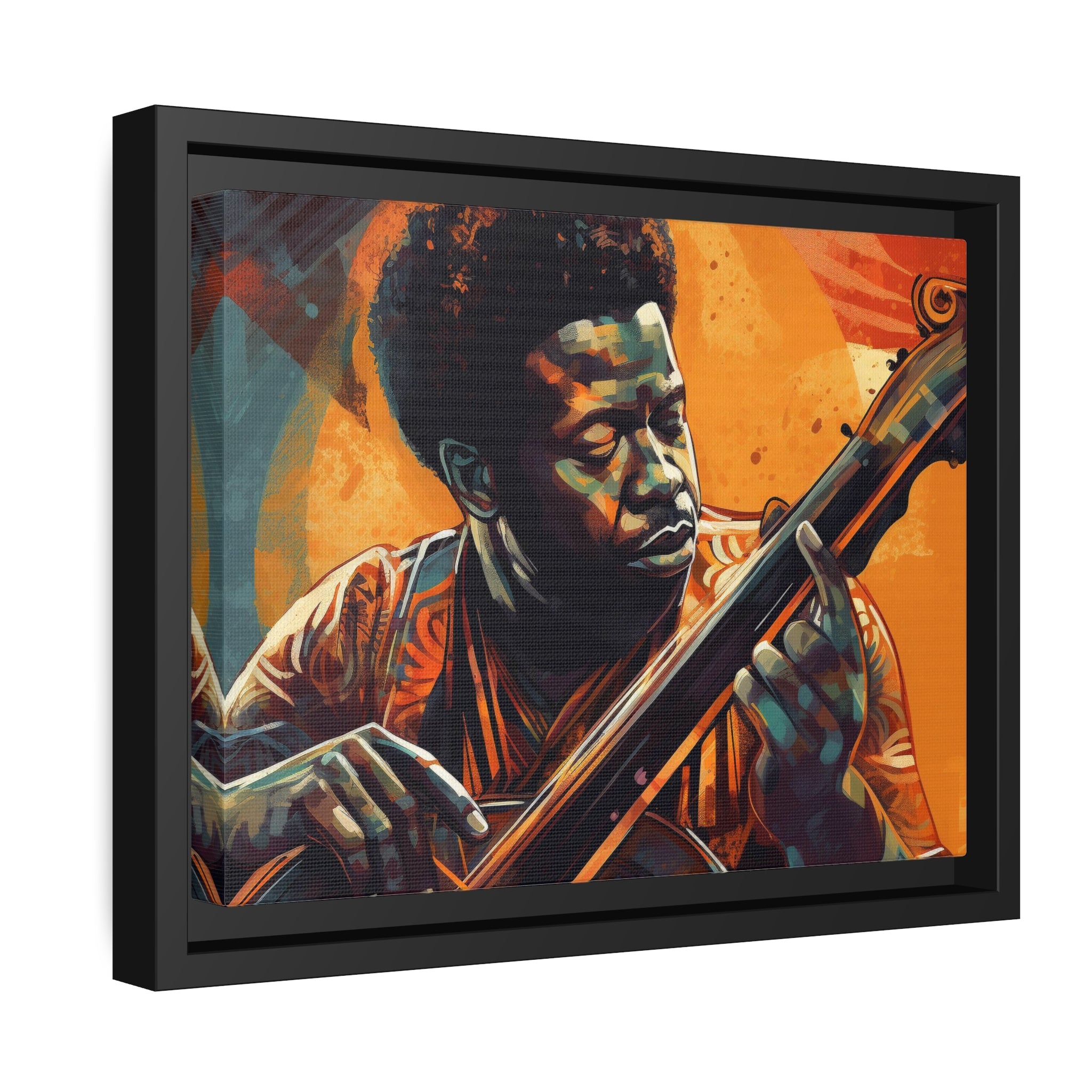 Musician I Matte Canvas, Black Frame