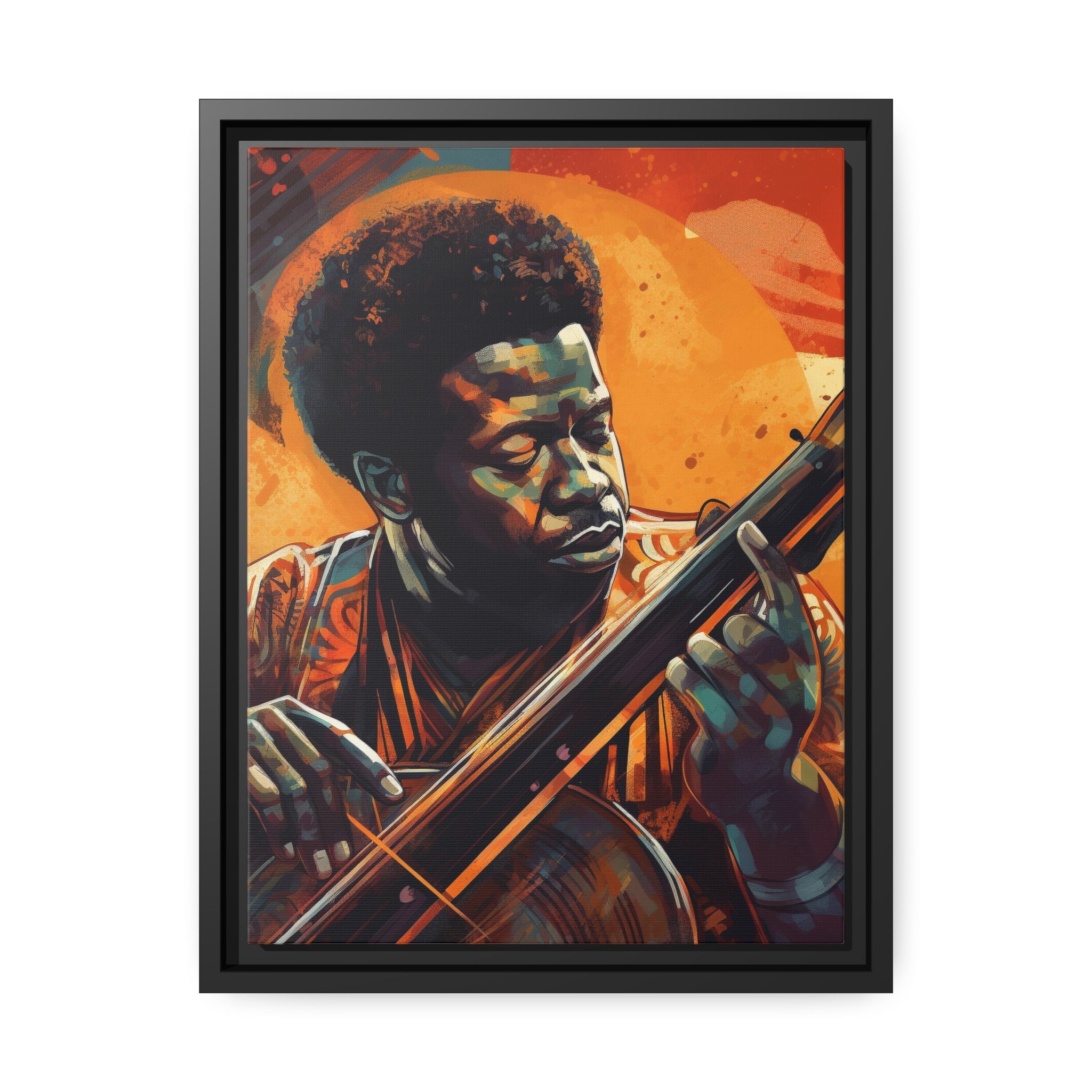 Musician I Matte Canvas, Black Frame