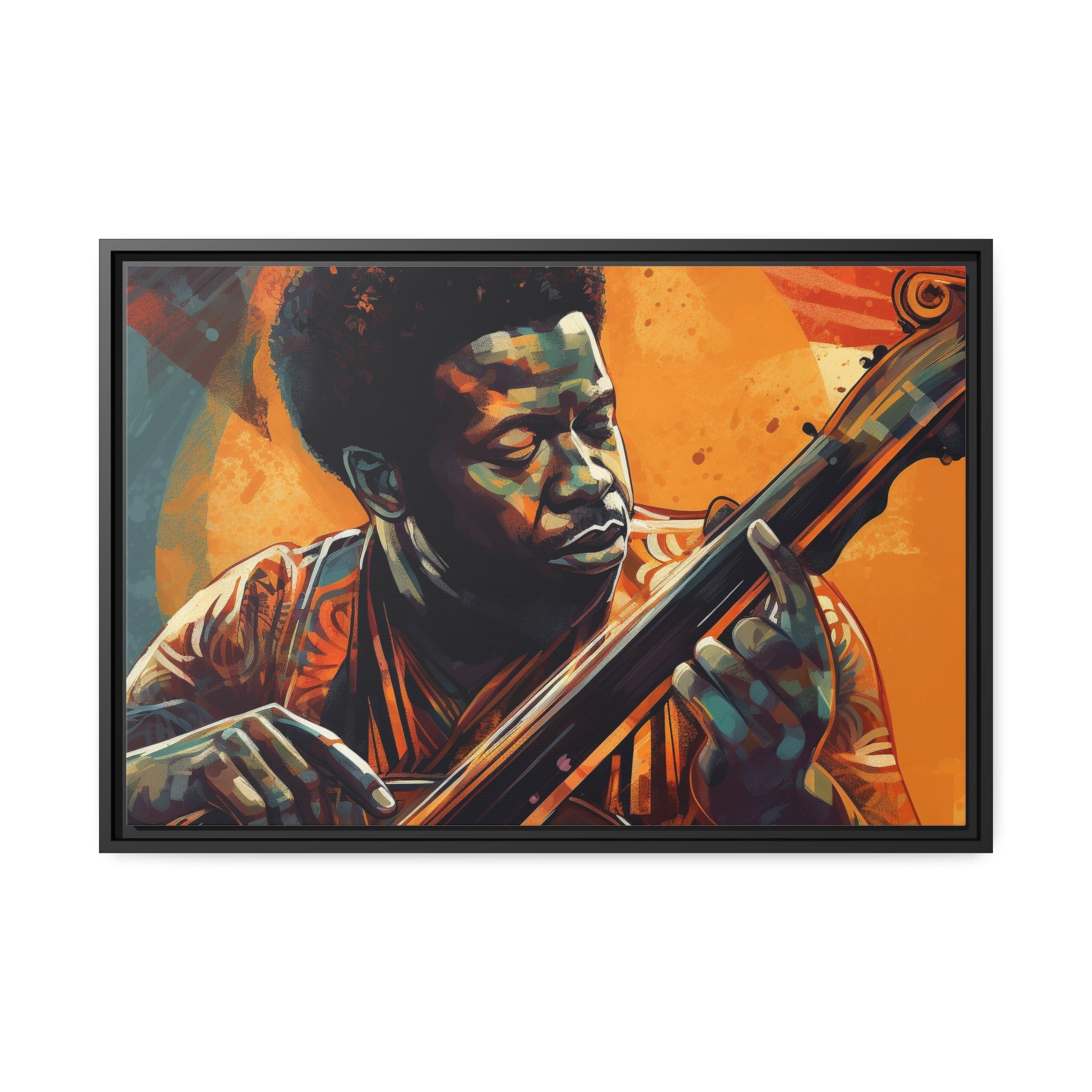 Musician I Matte Canvas, Black Frame