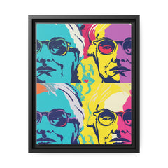 Pop Art Inspired by Andy B Matte Canvas, Black Frame