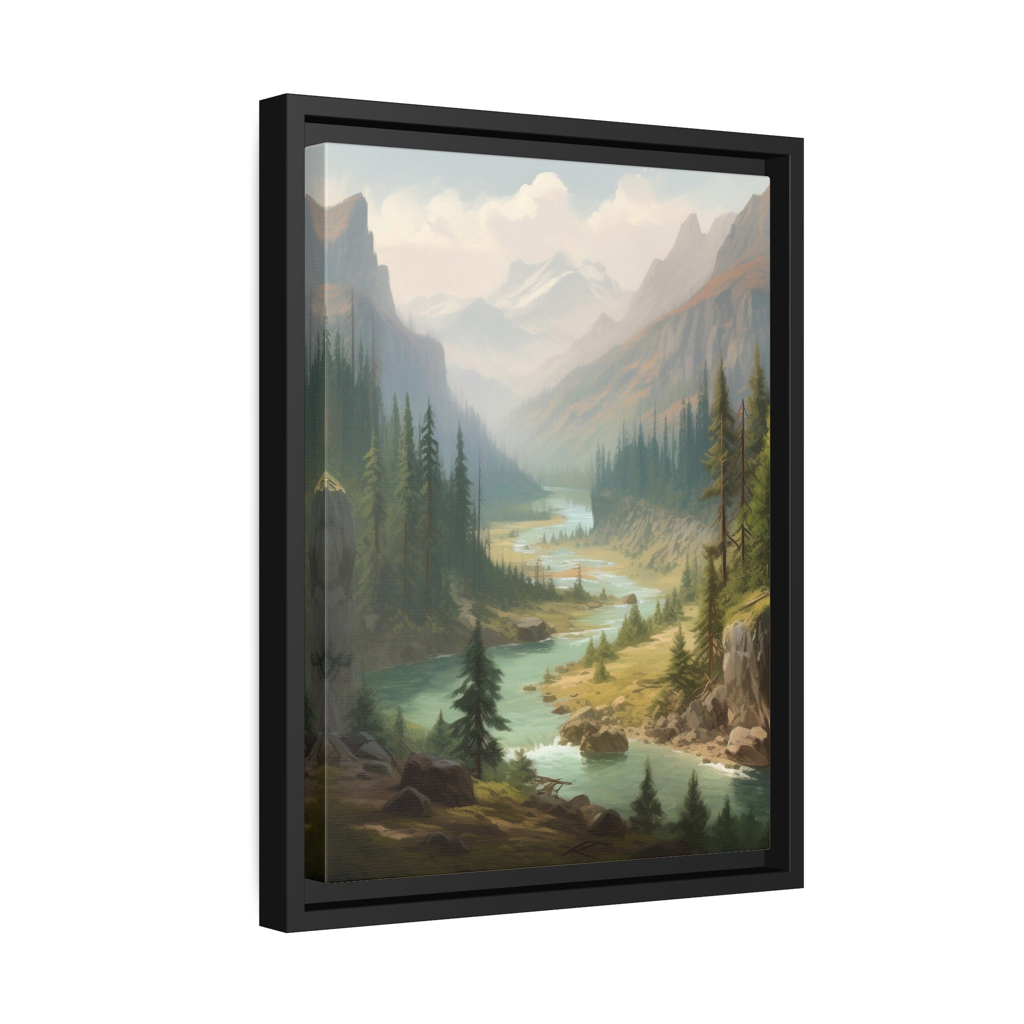 Forest I Matte Canvas, Black Frame