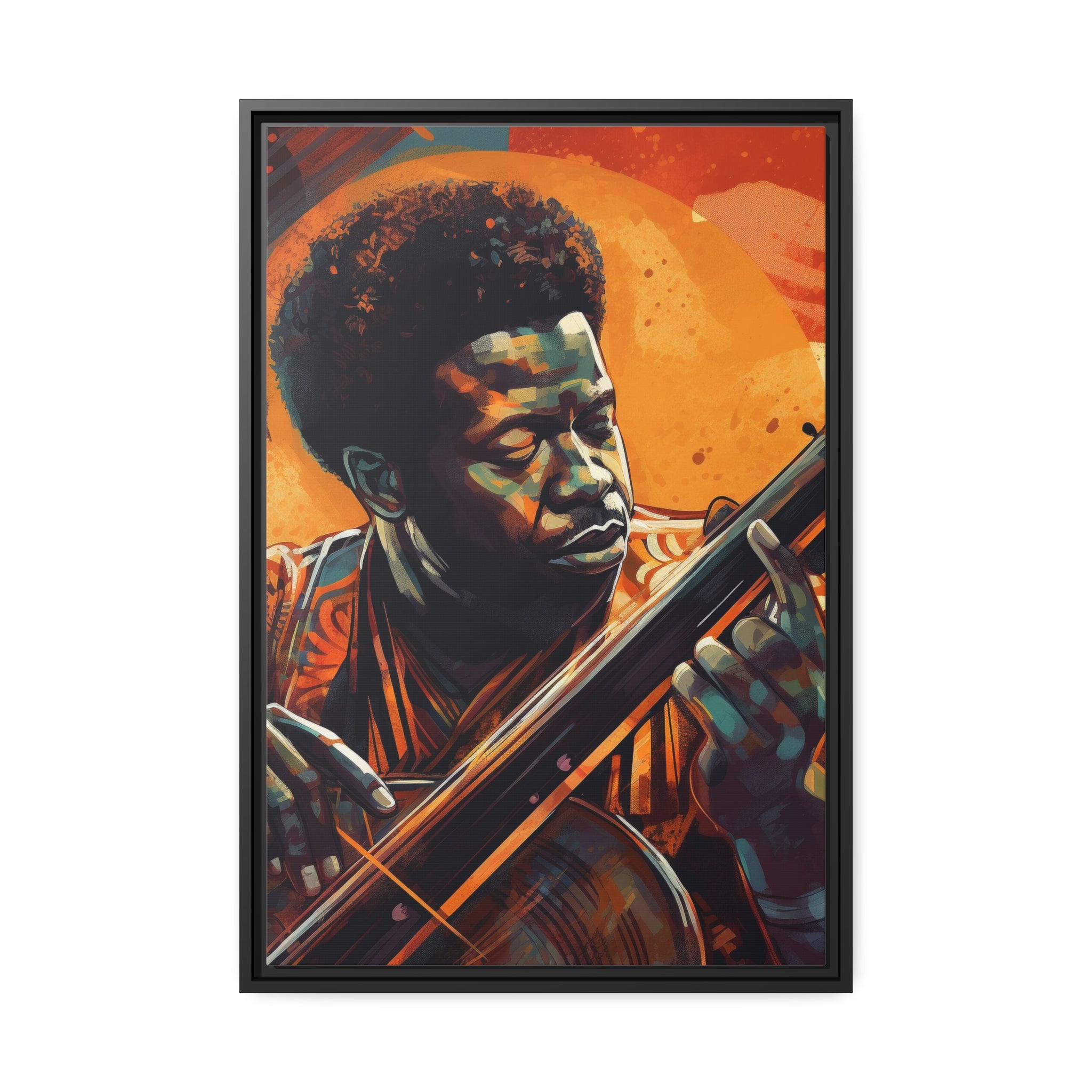 Musician I Matte Canvas, Black Frame