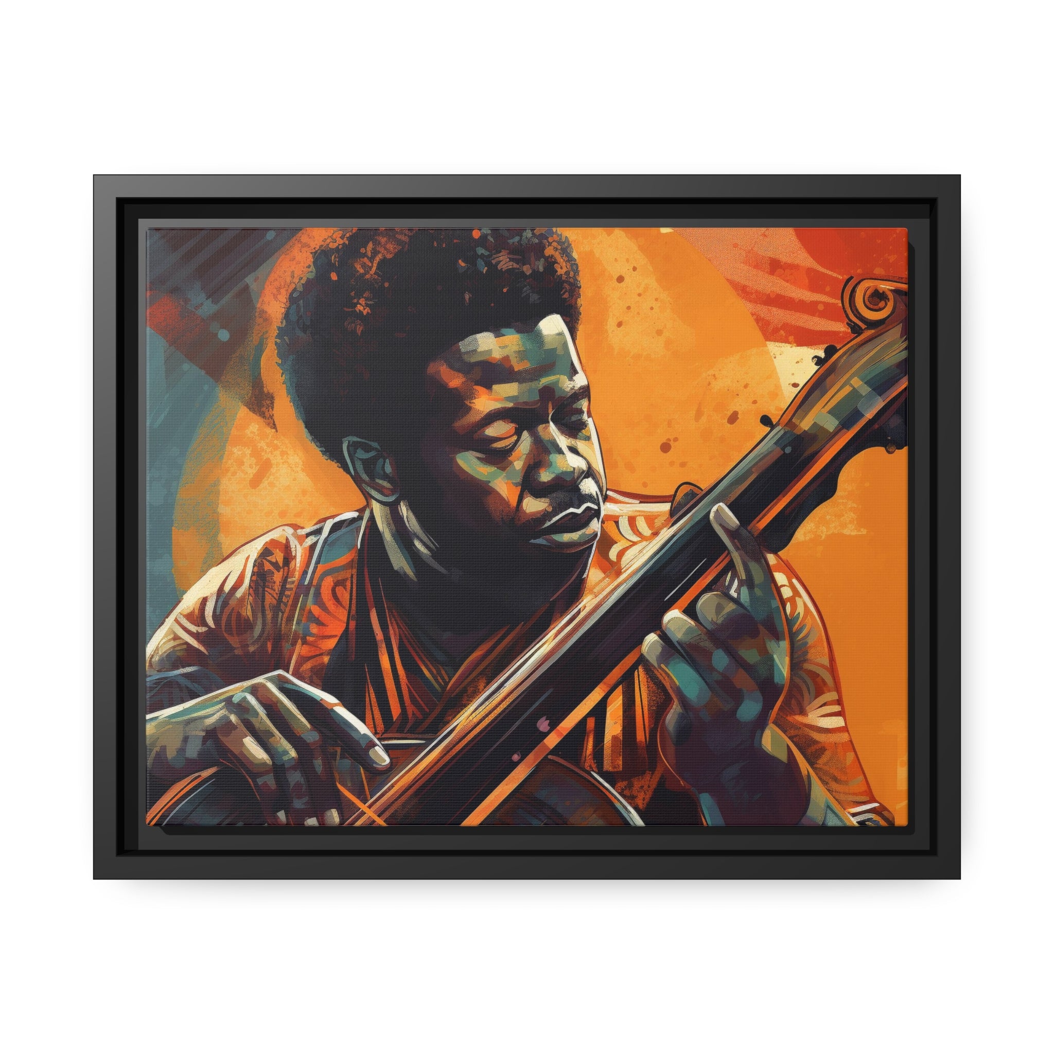 Musician I Matte Canvas, Black Frame