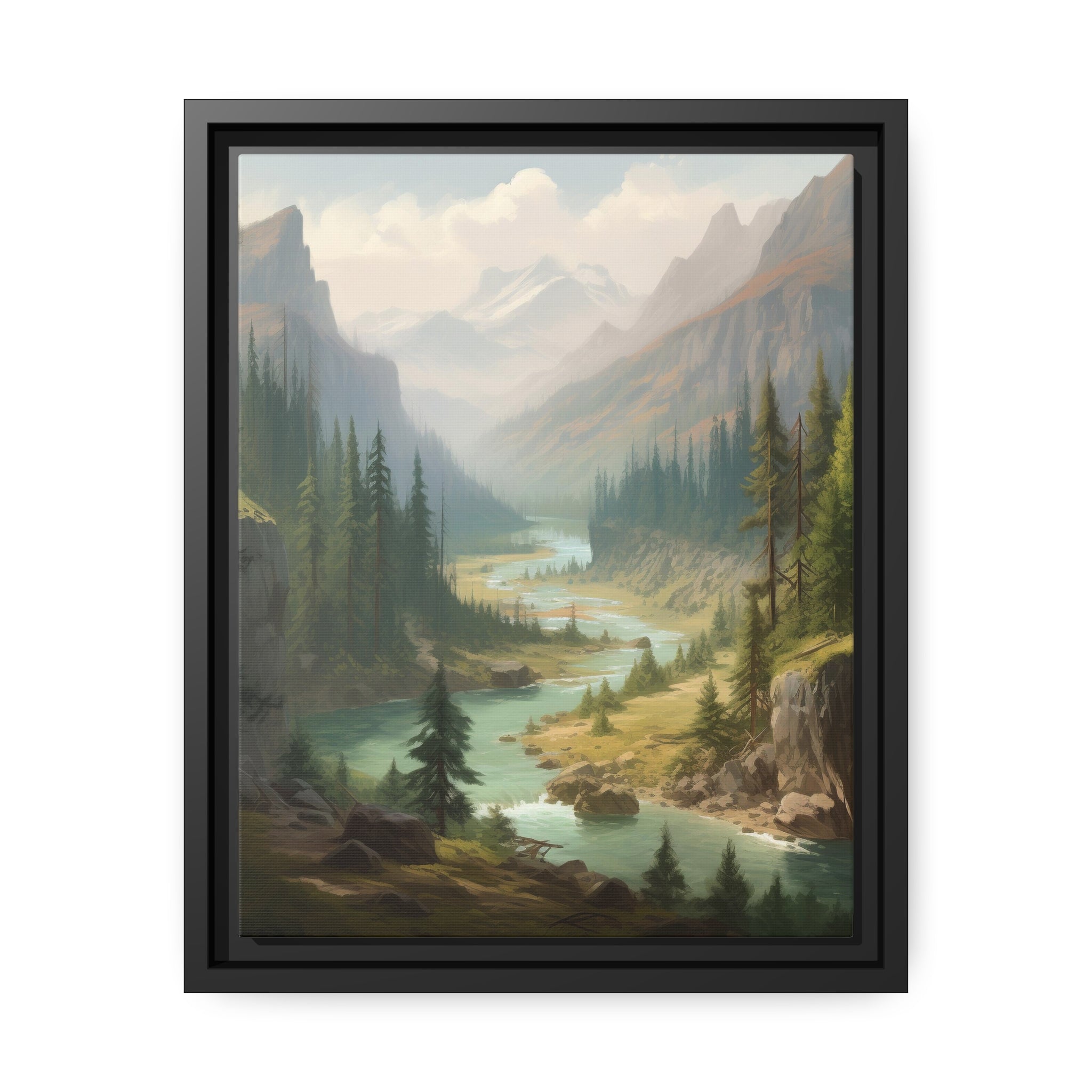 Forest I Matte Canvas, Black Frame