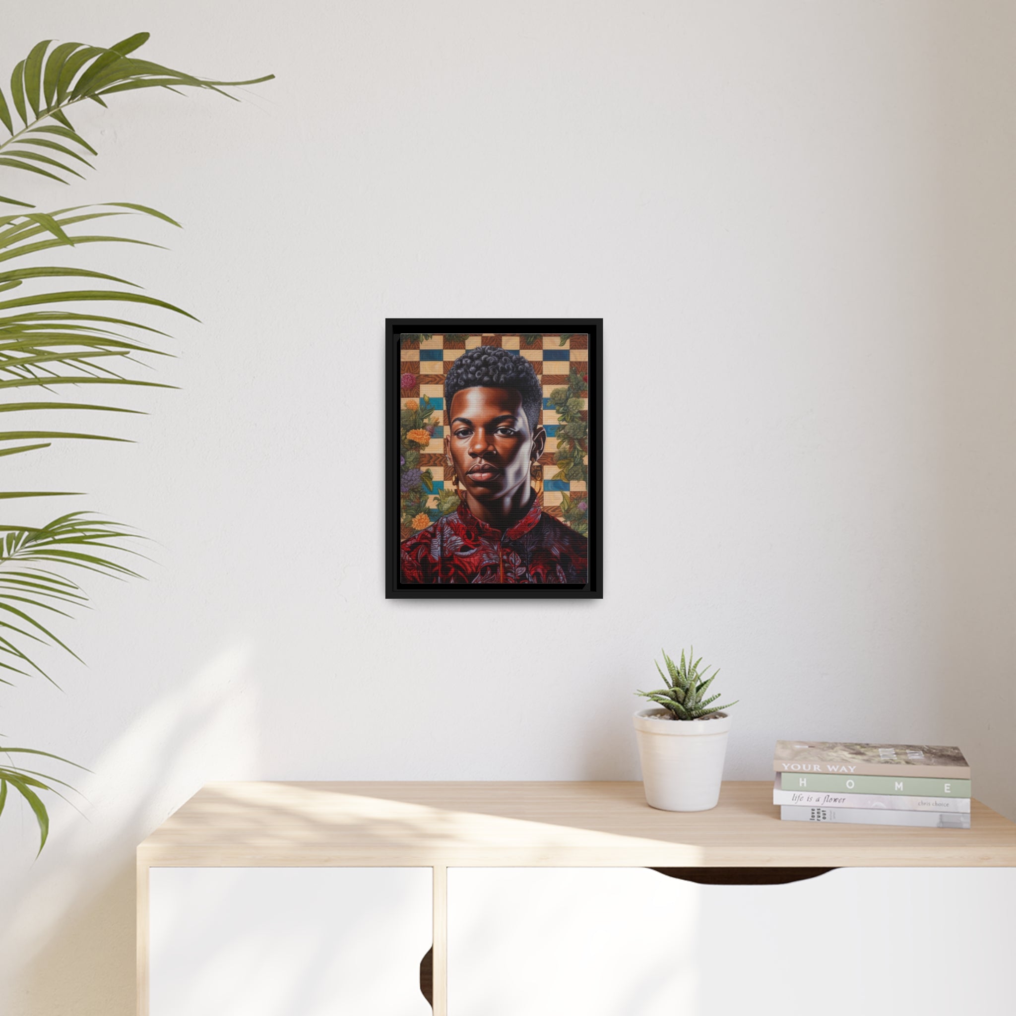 Black Boy Joy I Wall Art Matte Canvas, Black Frame