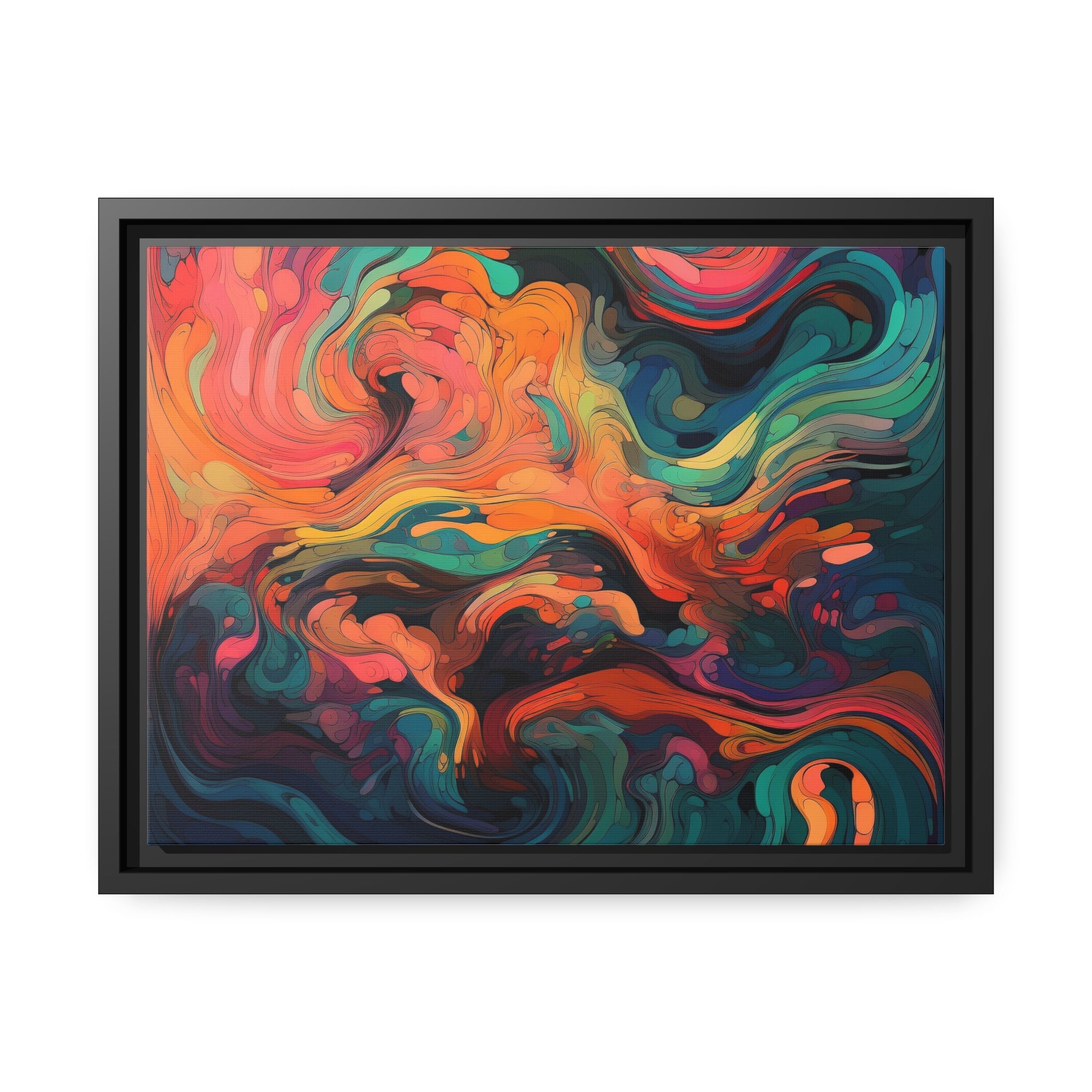 Modern Abstract II Matte Canvas, Black Frame