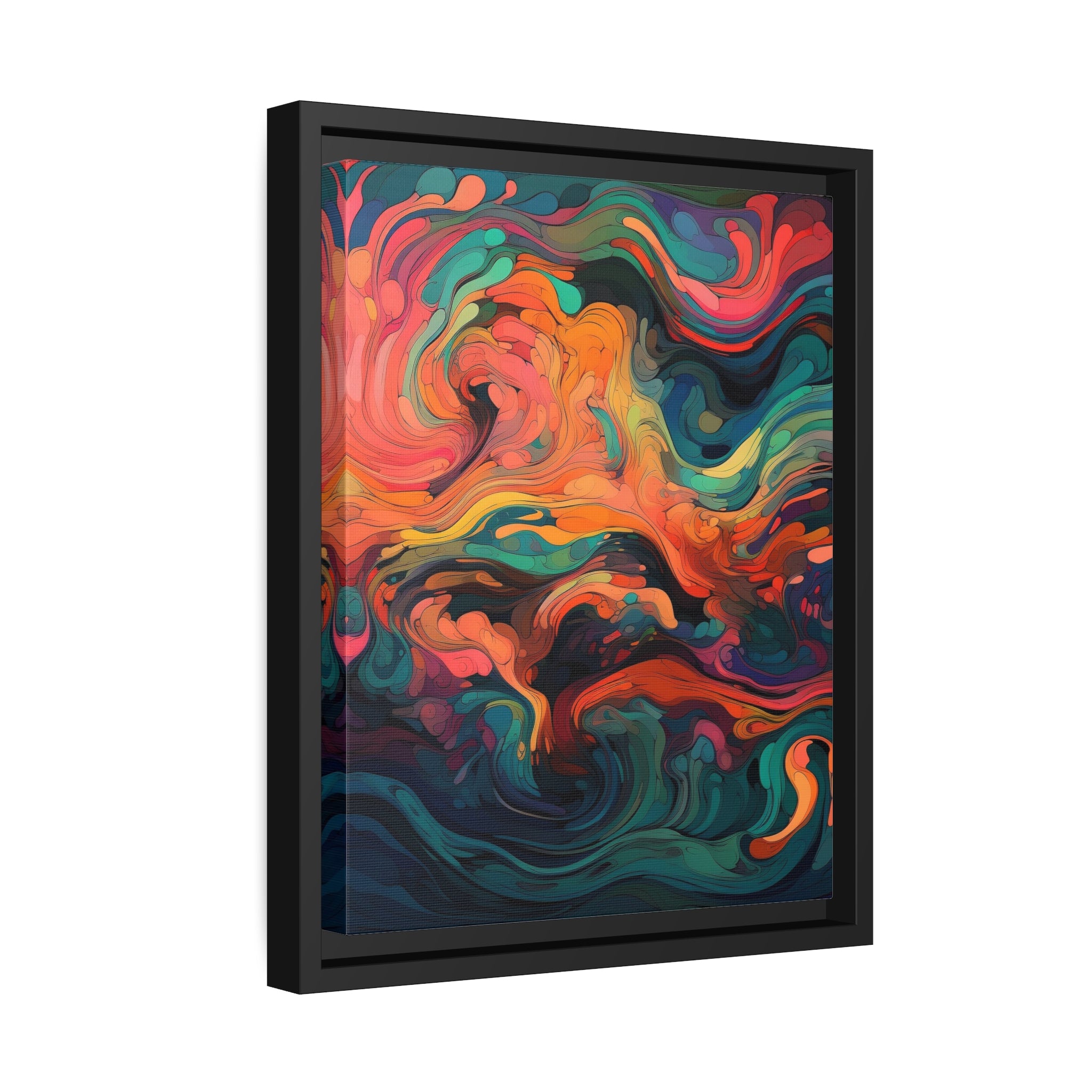 Modern Abstract II Matte Canvas, Black Frame