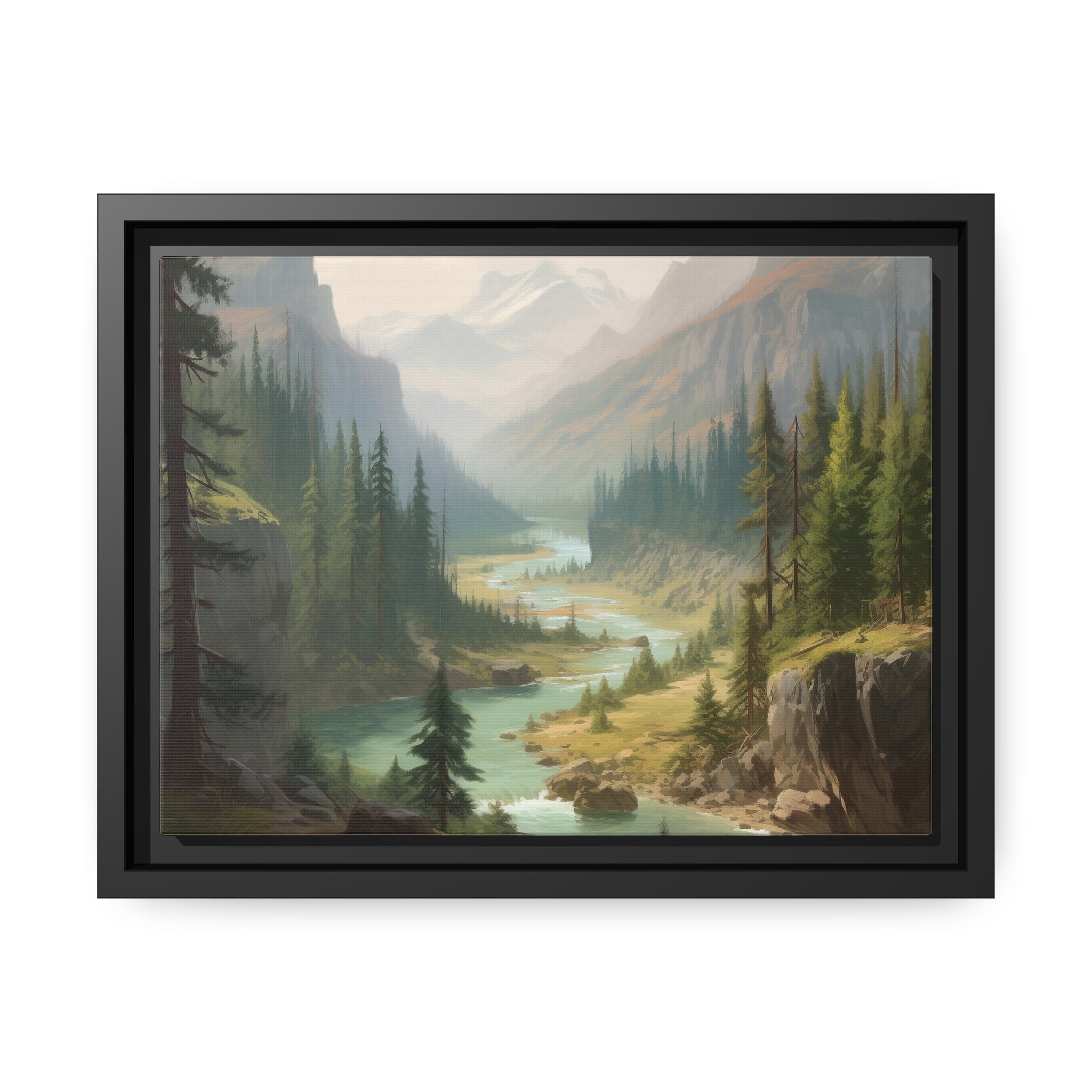 Forest I Matte Canvas, Black Frame