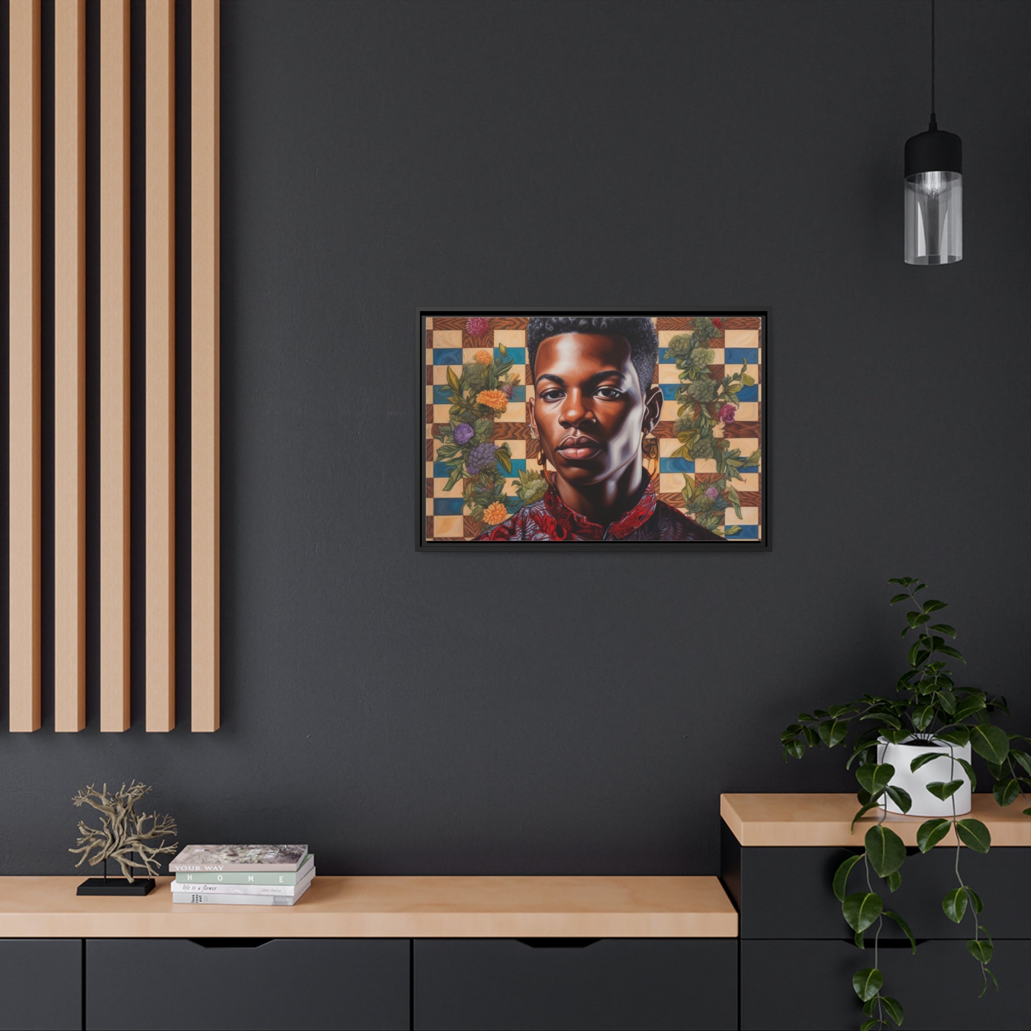 Black Boy Joy I Wall Art Matte Canvas, Black Frame