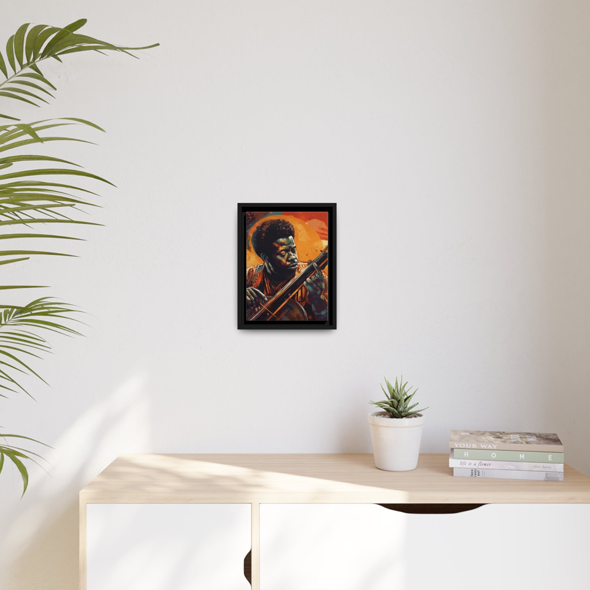 Musician I Matte Canvas, Black Frame