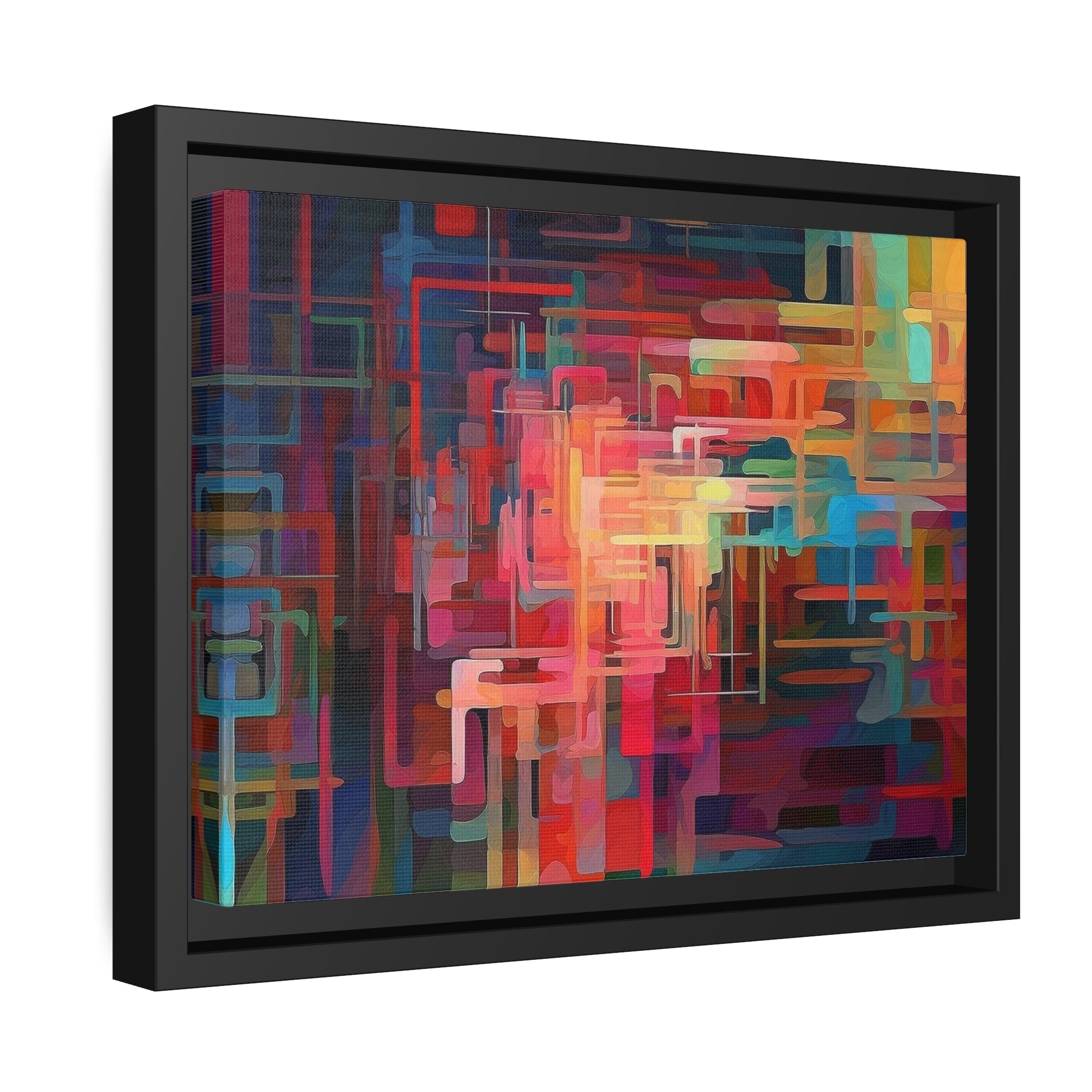 Modern Abstract III Matte Canvas, Black Frame