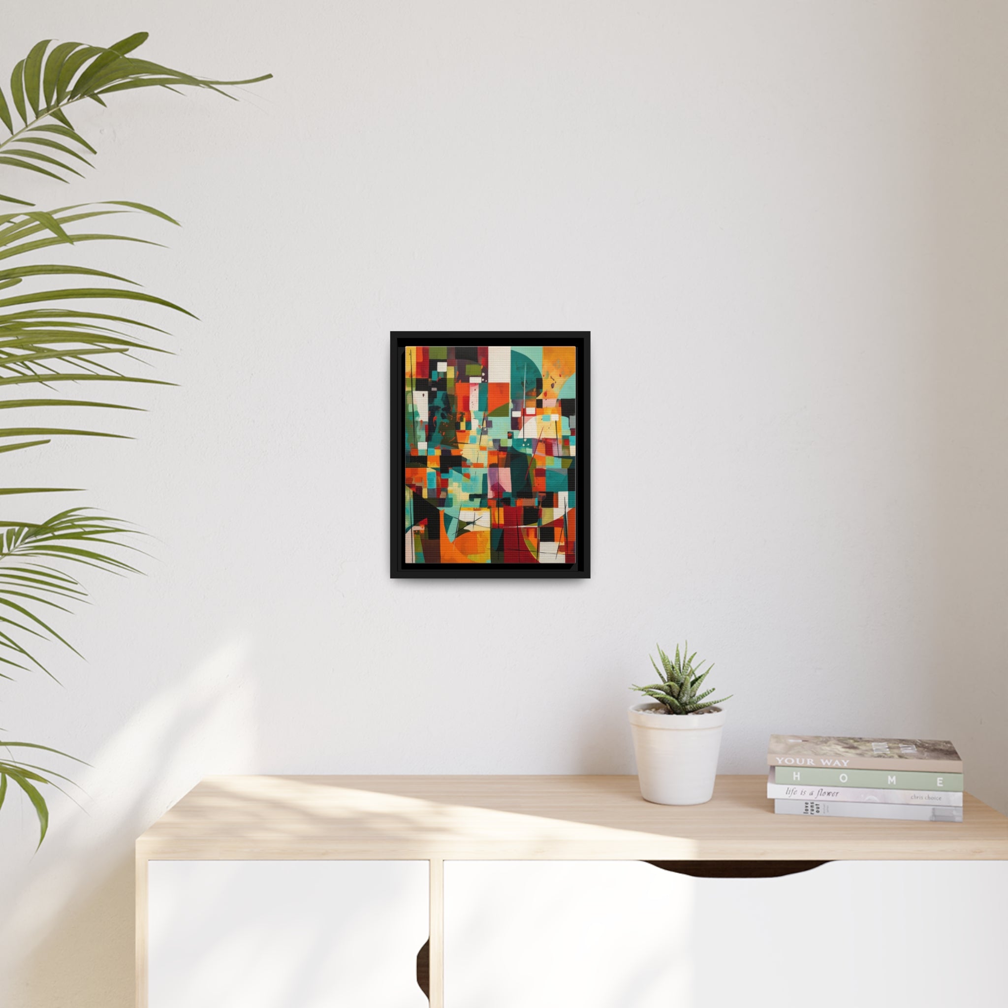 Modern I Matte Canvas, Black Frame