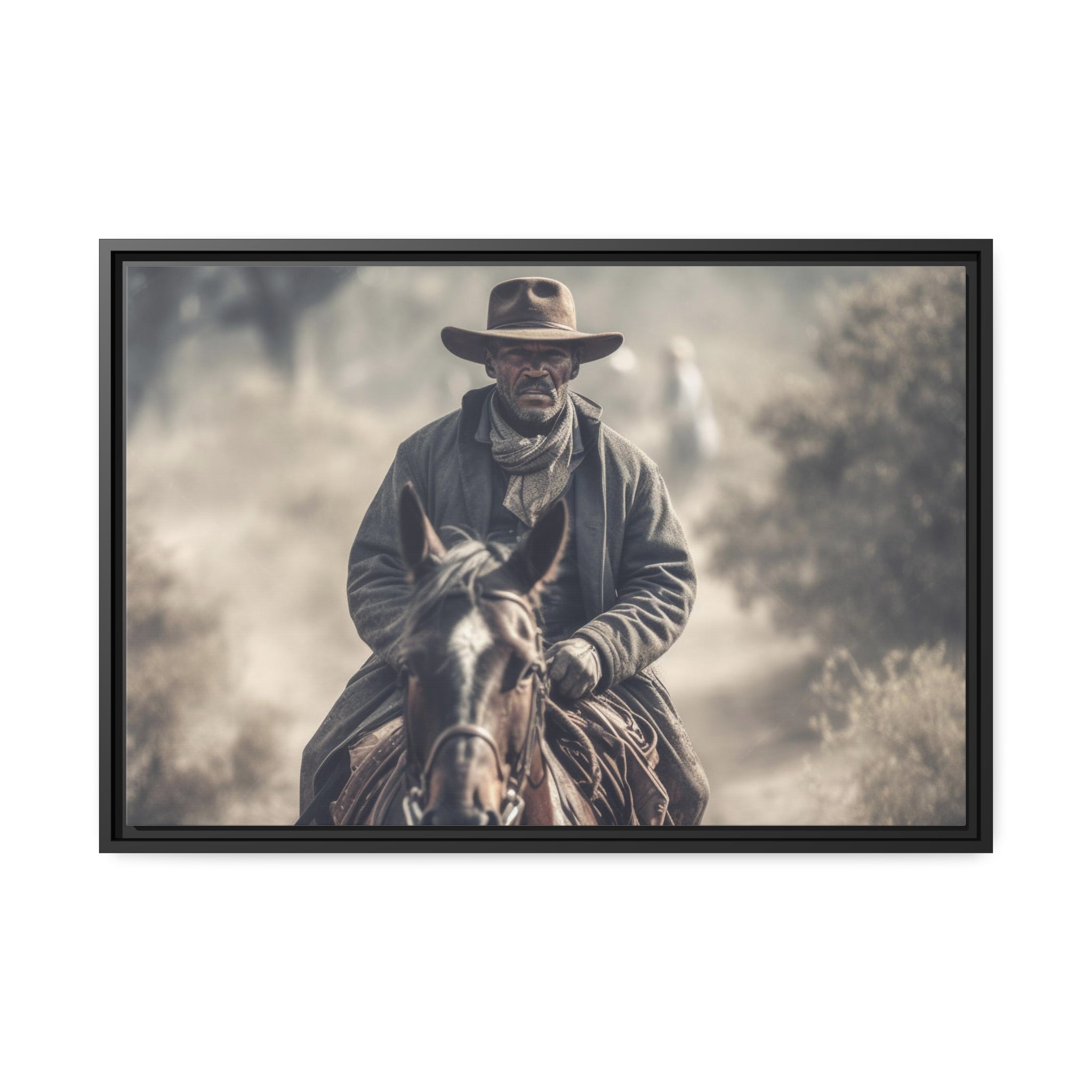 Cowboy II Matte Canvas, Black Frame