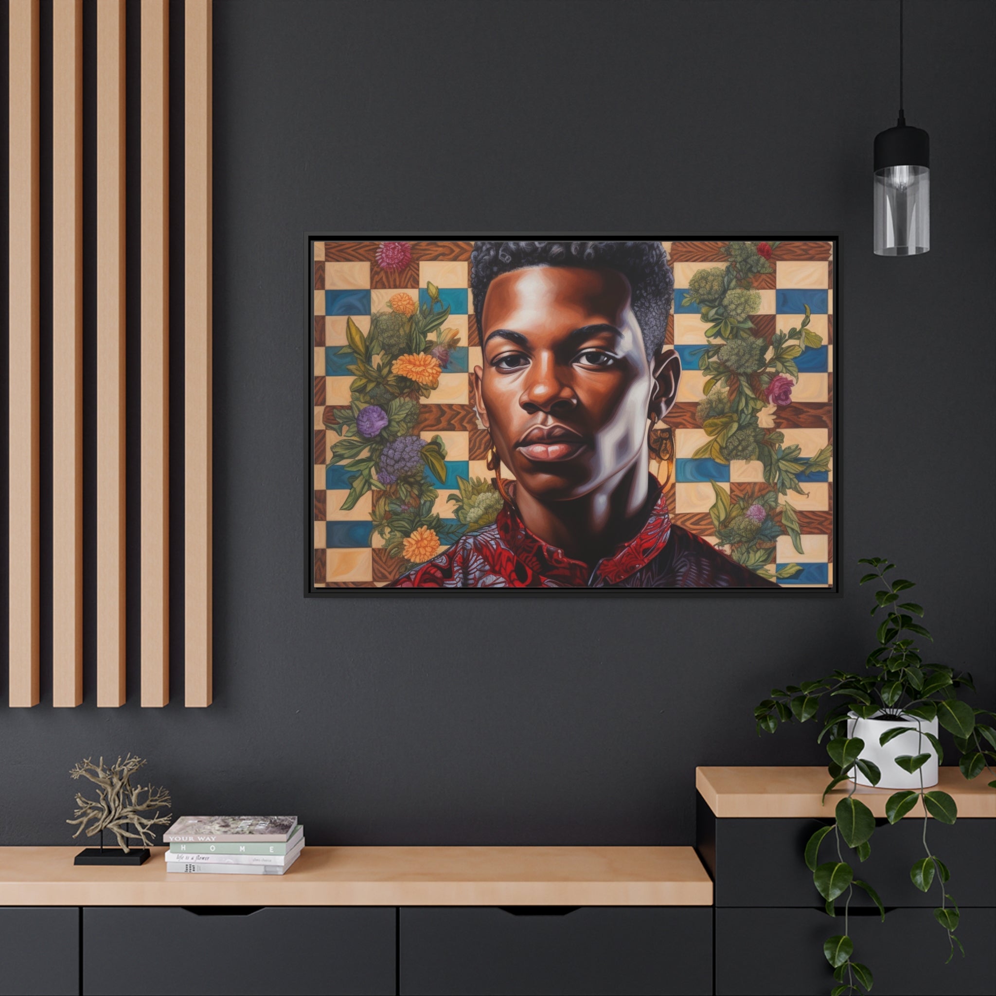 Black Boy Joy I Wall Art Matte Canvas, Black Frame