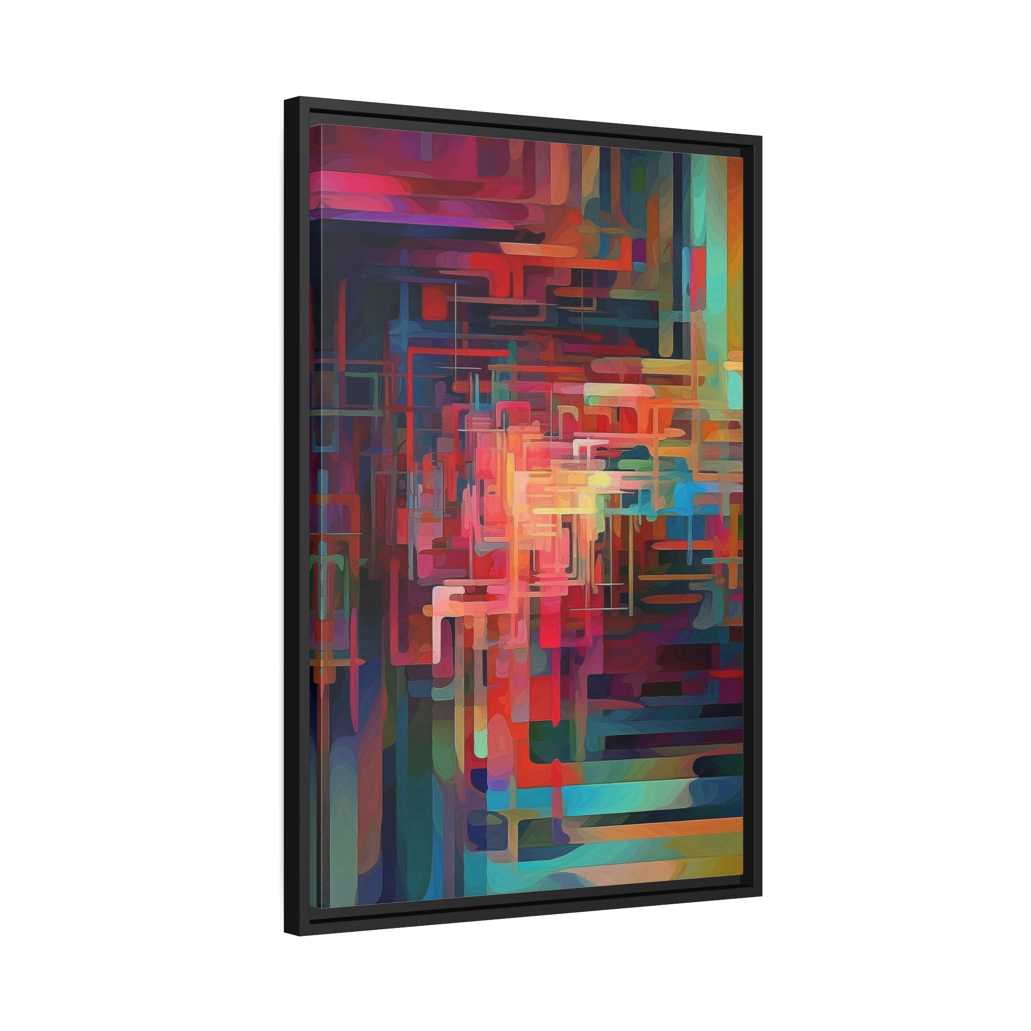 Modern Abstract III Matte Canvas, Black Frame