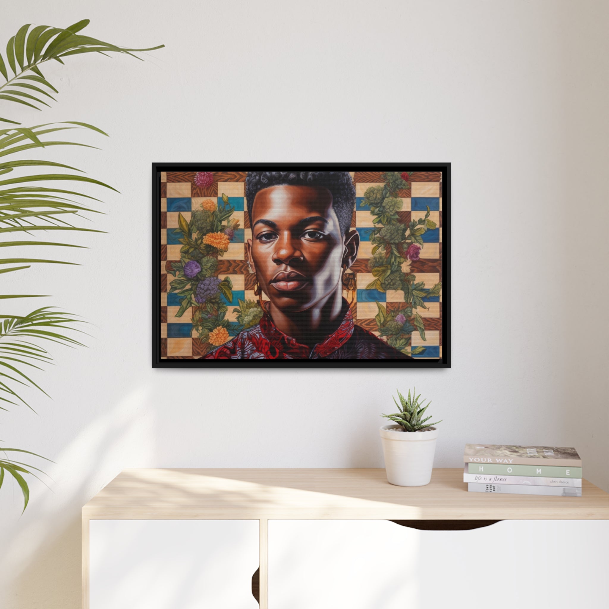 Black Boy Joy I Wall Art Matte Canvas, Black Frame