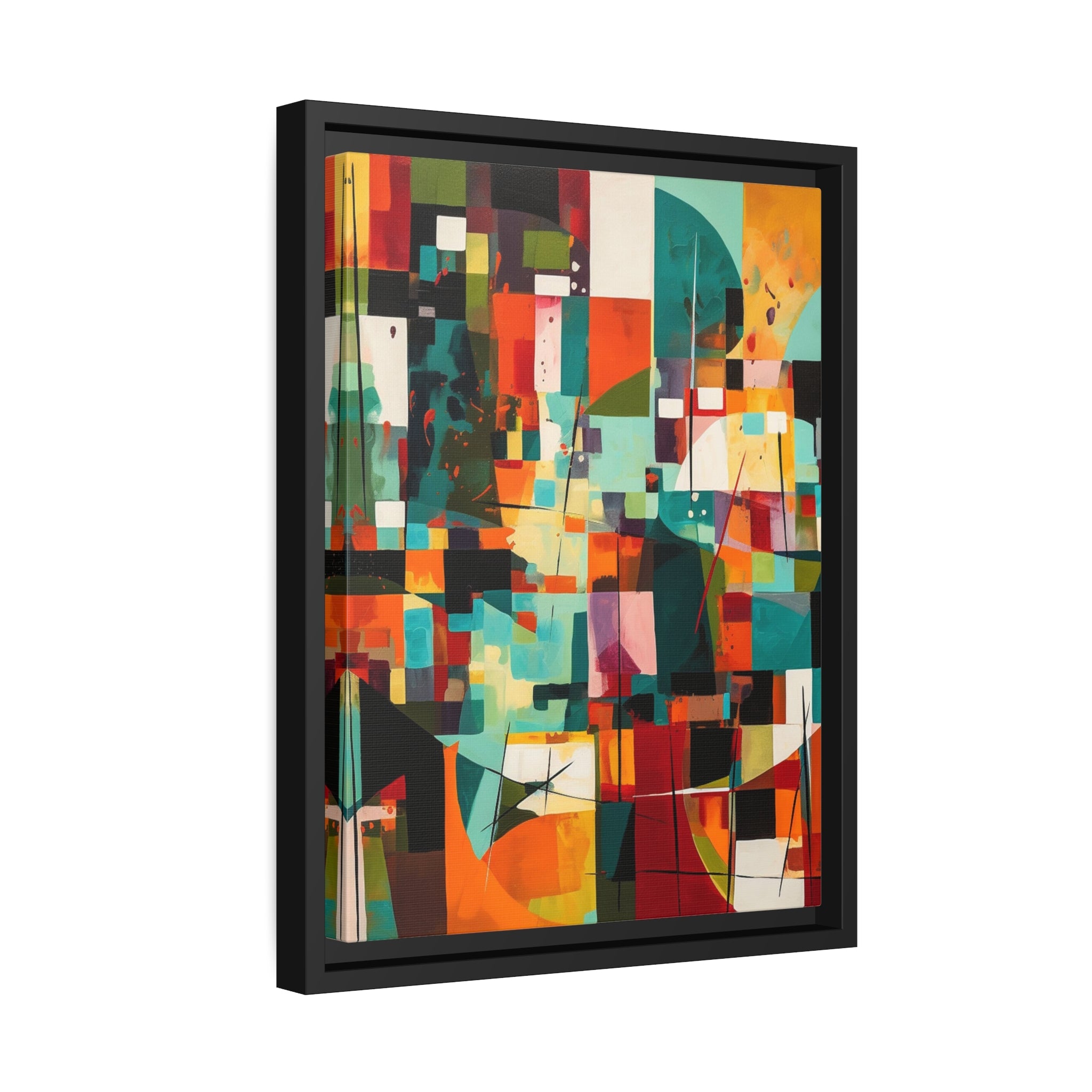 Modern I Matte Canvas, Black Frame