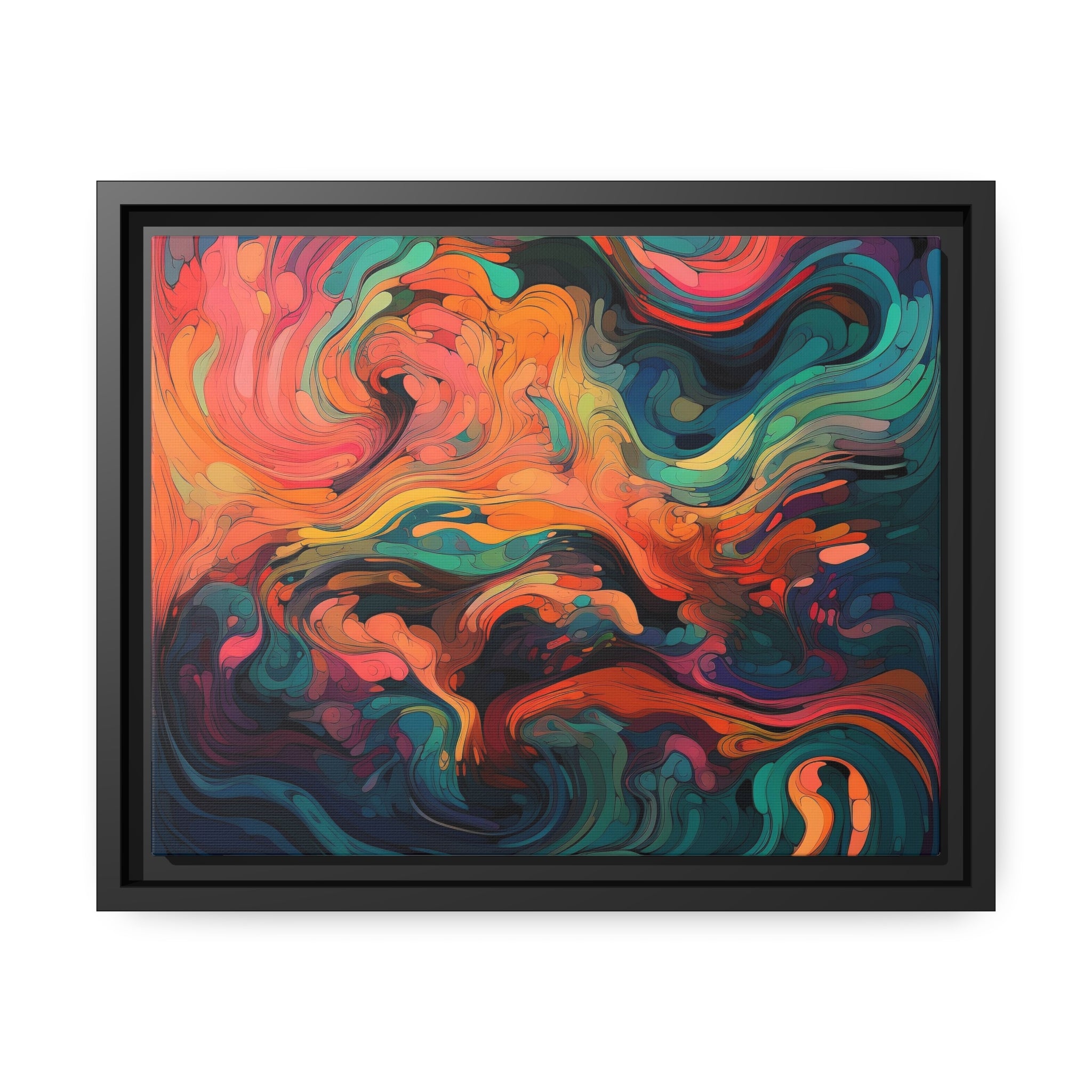 Modern Abstract II Matte Canvas, Black Frame