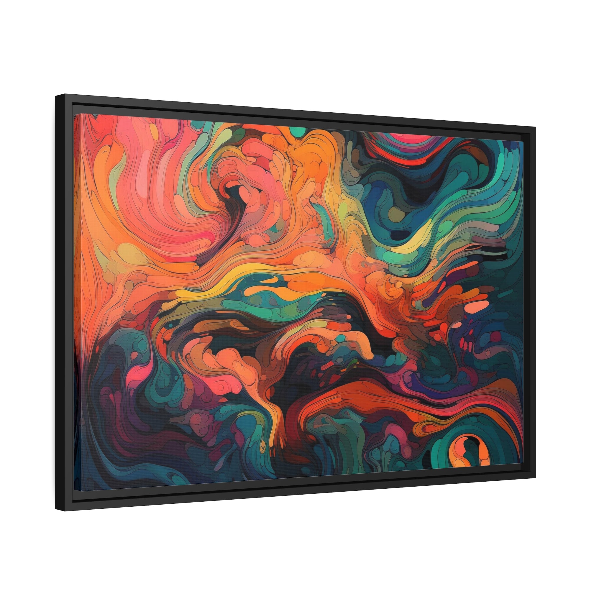 Modern Abstract II Matte Canvas, Black Frame