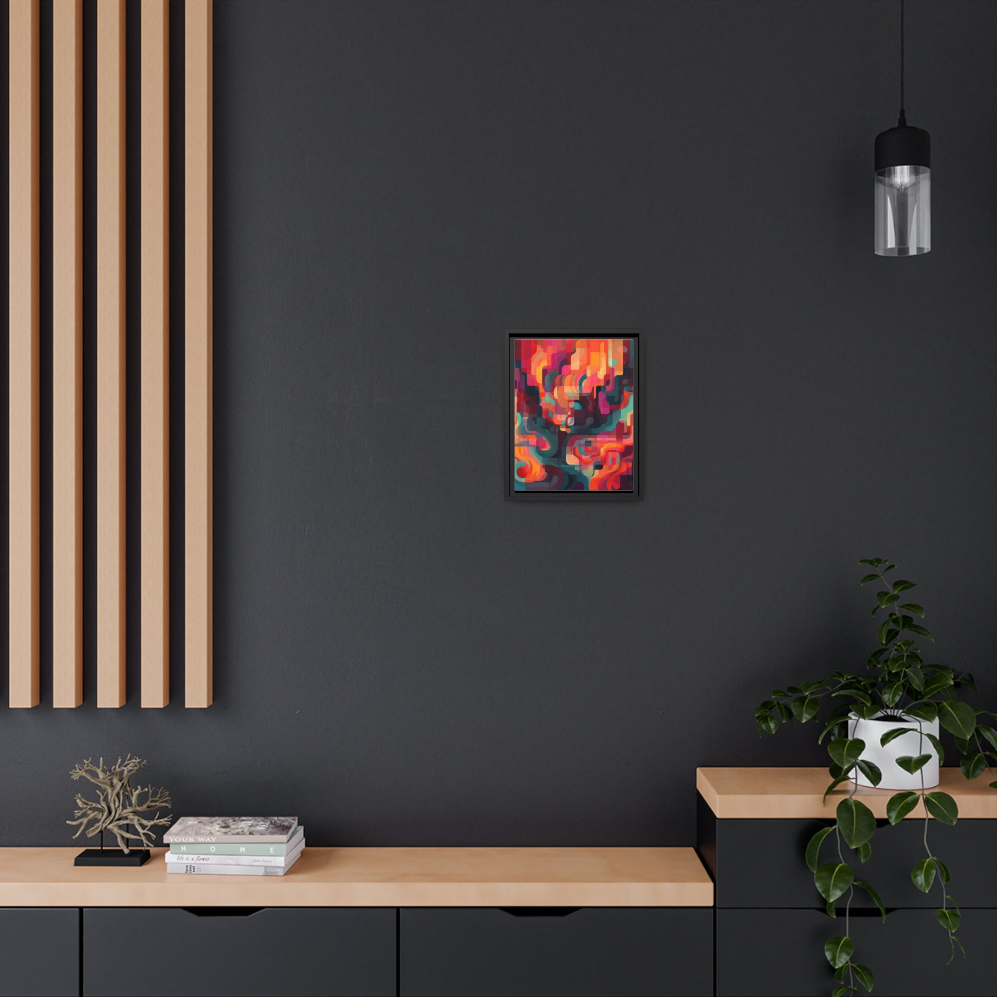 Modern Abstract I Matte Canvas, Black Frame