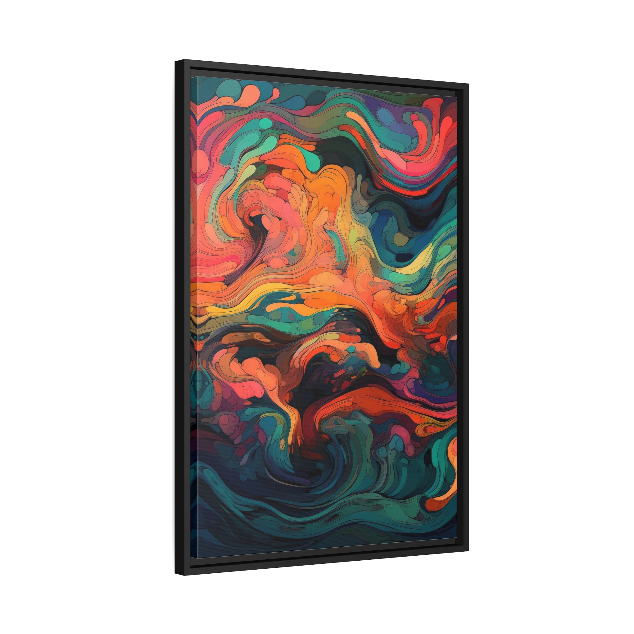 Modern Abstract II Matte Canvas, Black Frame