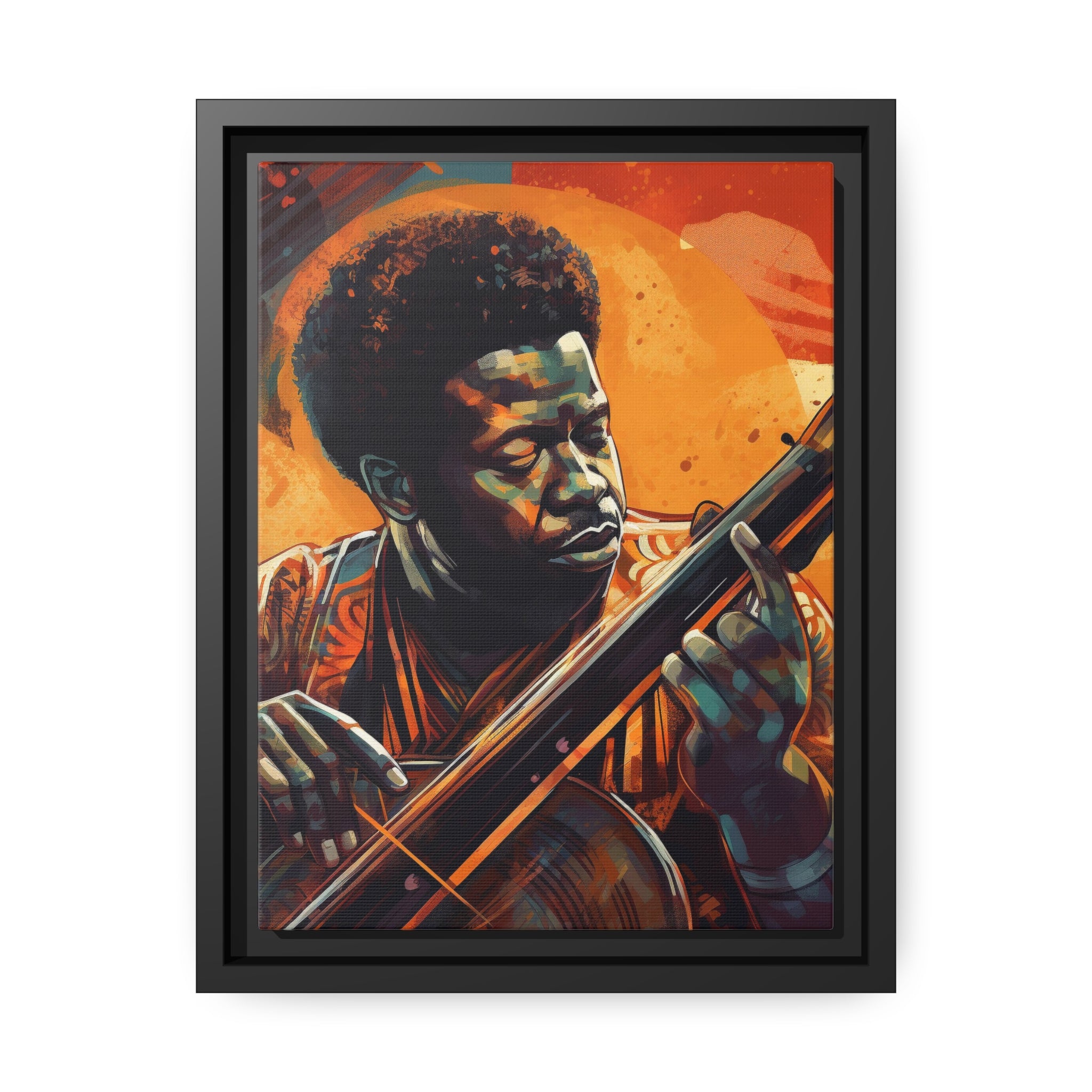 Musician I Matte Canvas, Black Frame