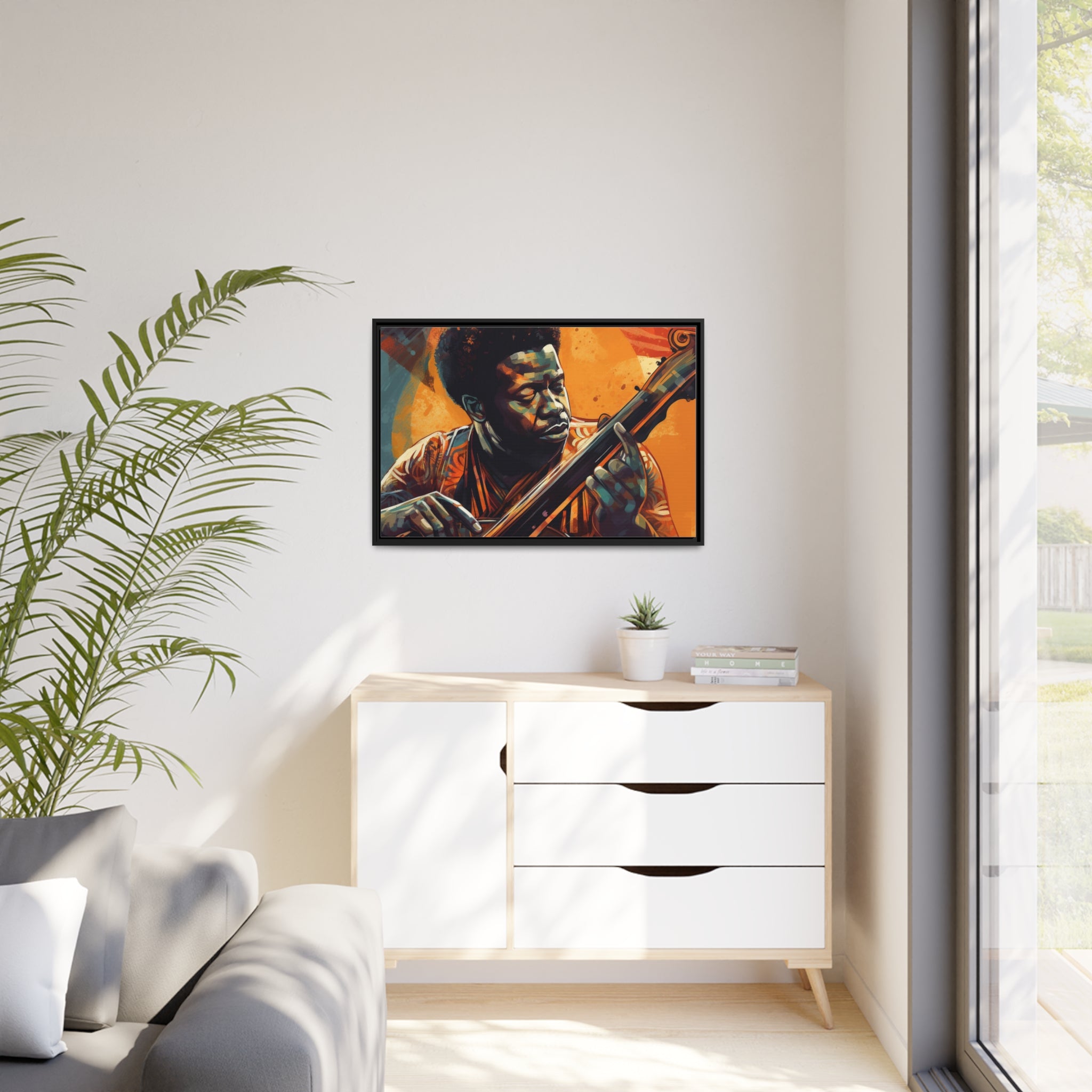 Musician I Matte Canvas, Black Frame