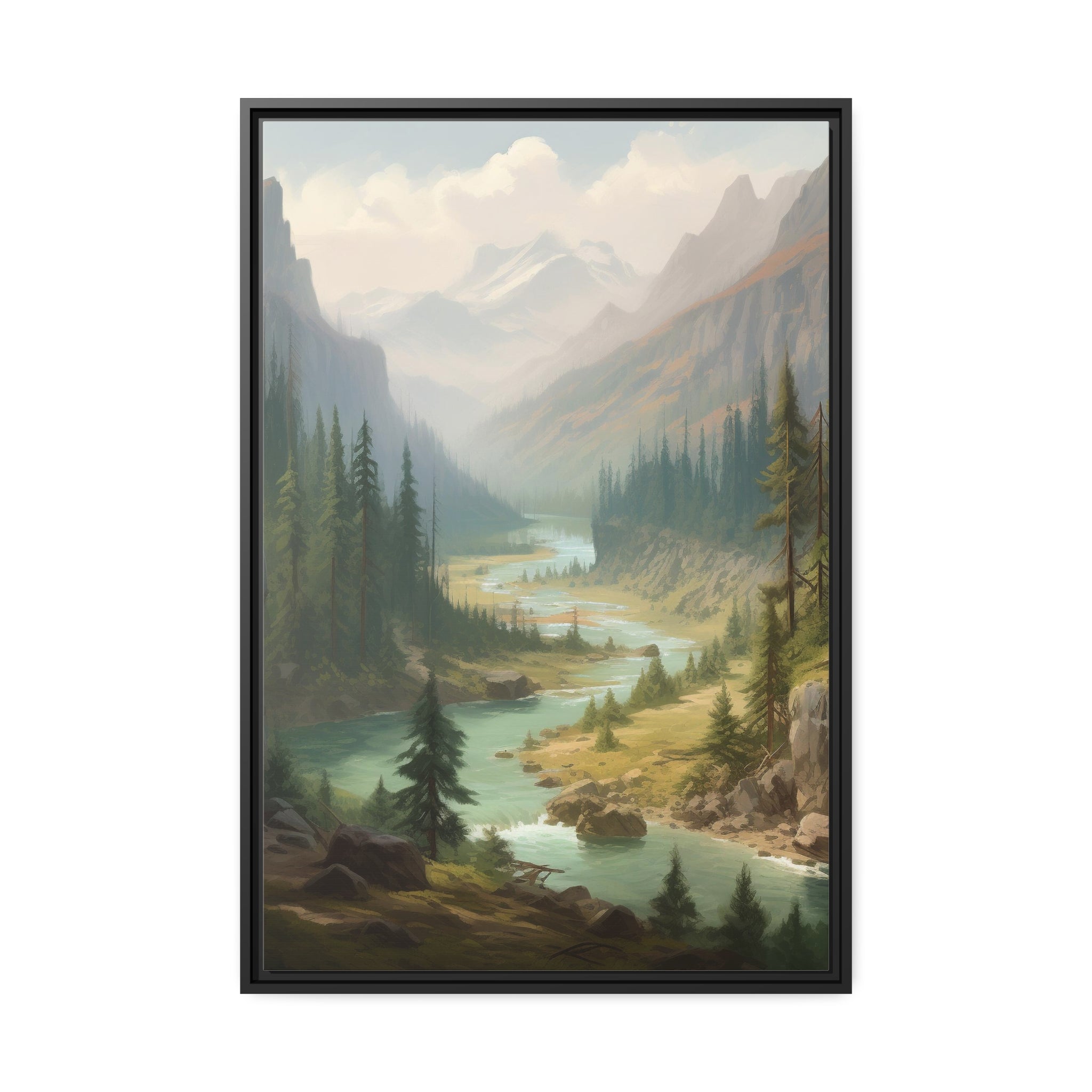 Forest I Matte Canvas, Black Frame