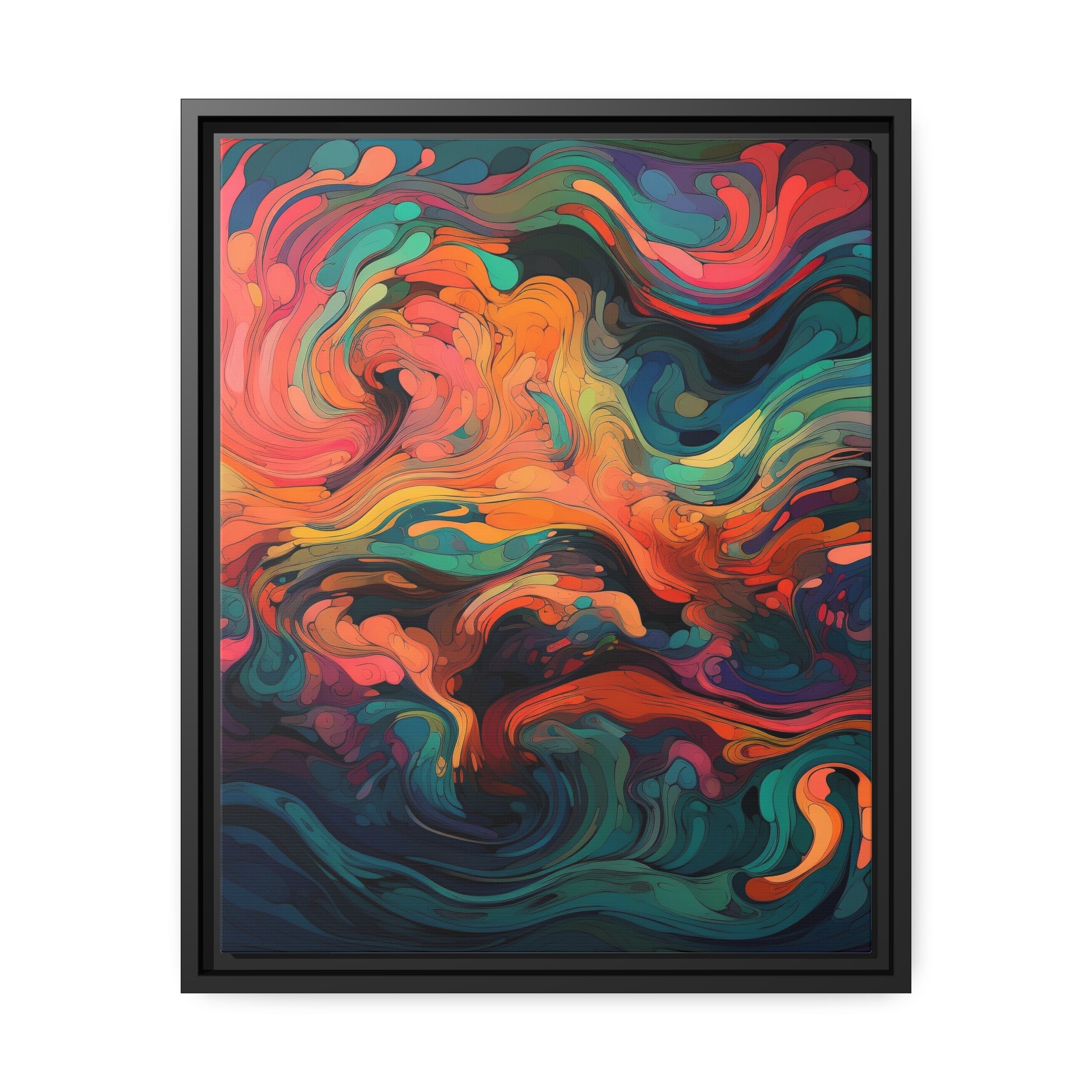 Modern Abstract II Matte Canvas, Black Frame