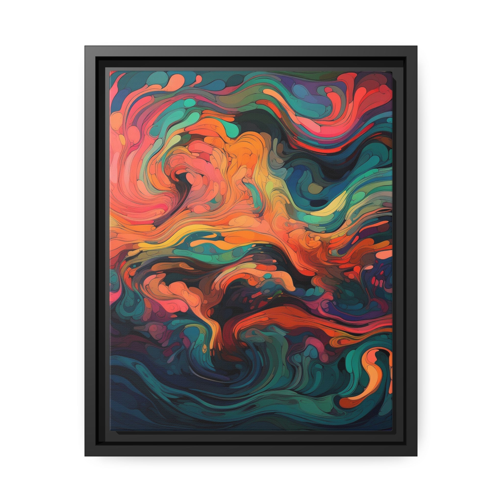 Modern Abstract II Matte Canvas, Black Frame