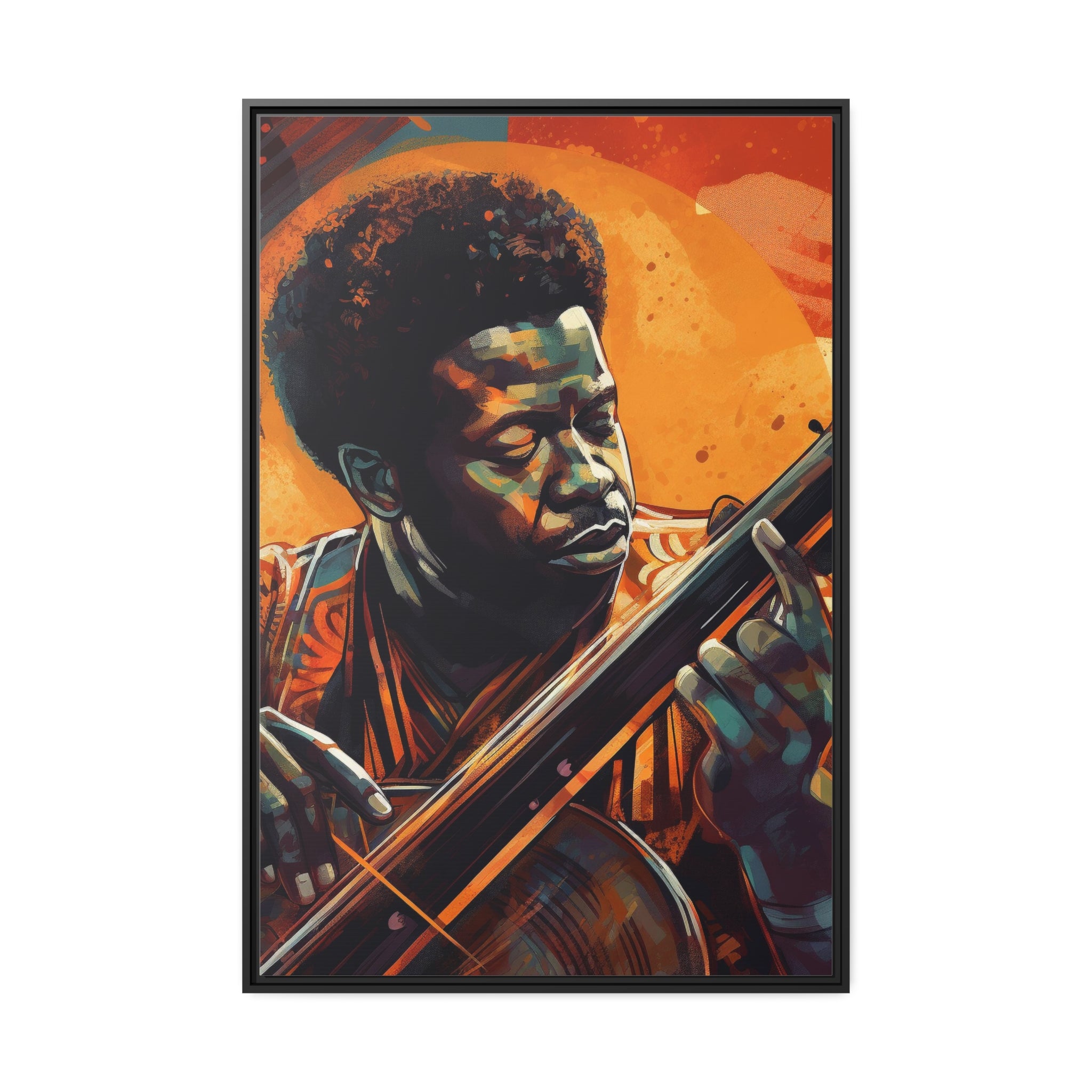 Musician I Matte Canvas, Black Frame