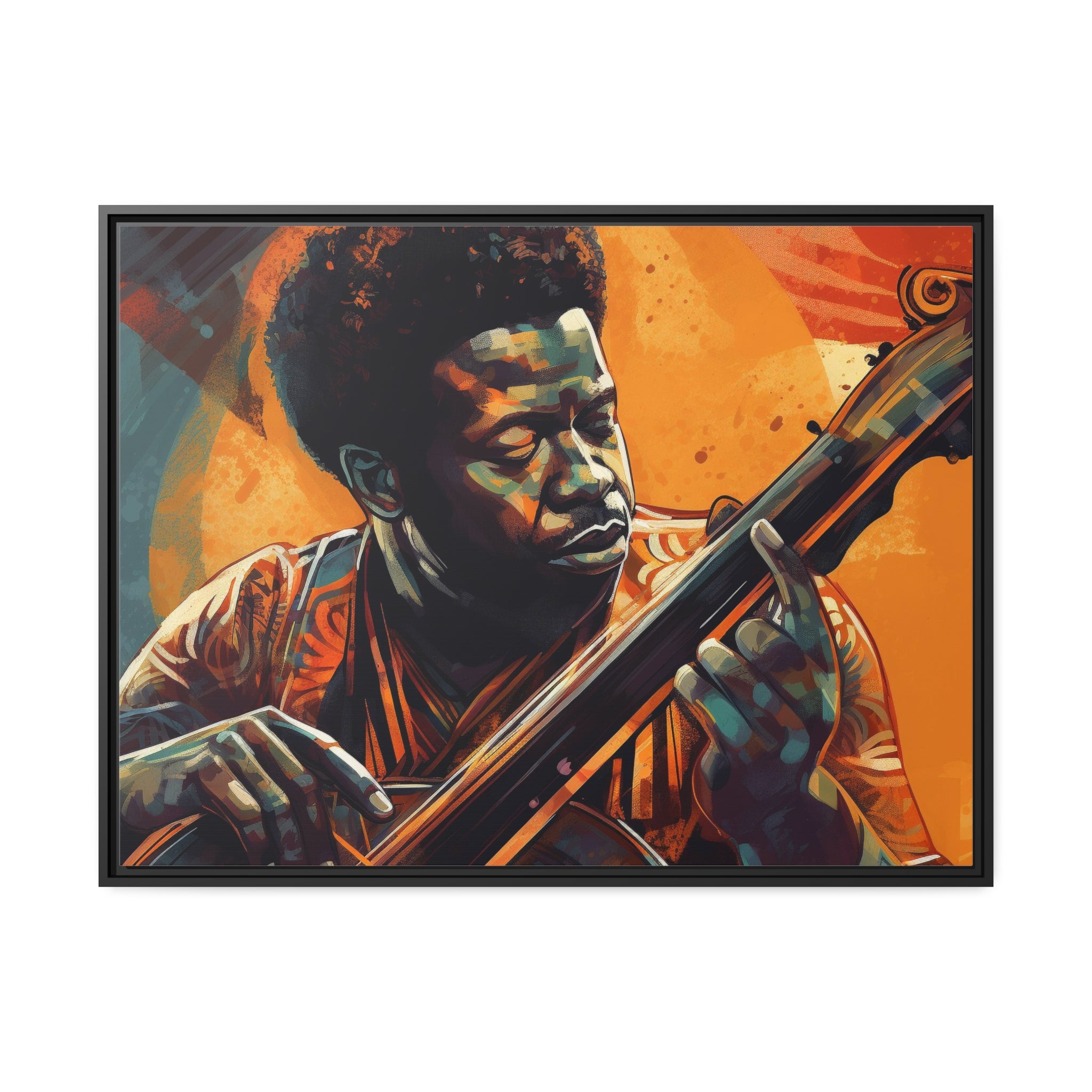 Musician I Matte Canvas, Black Frame