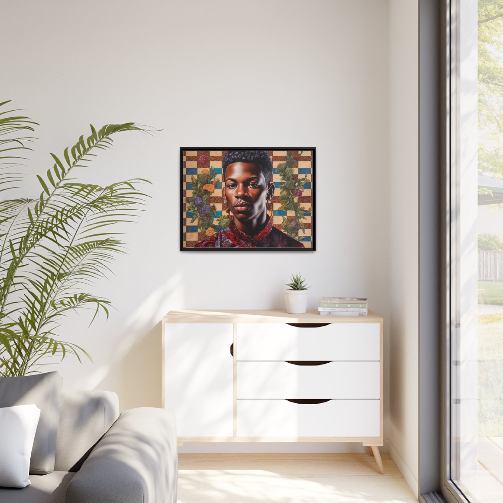 Black Boy Joy I Wall Art Matte Canvas, Black Frame